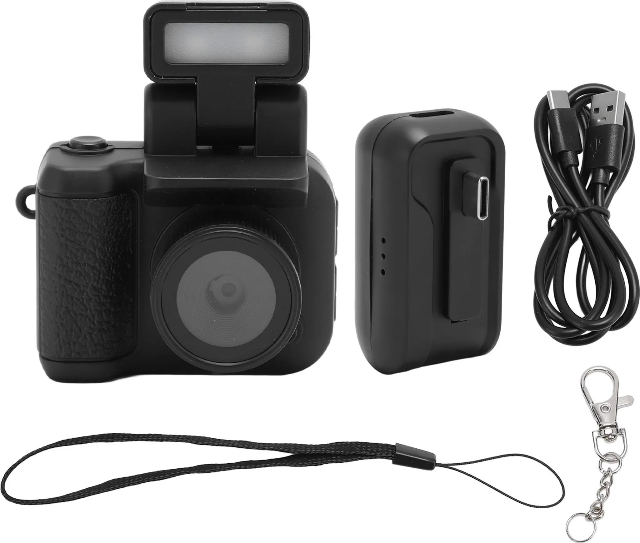 Fotocamera Digitale Portatile Per Bambini 48MP FHD 1080P Con Doppia Lente E Luce LED - Gioco E Musica MP3