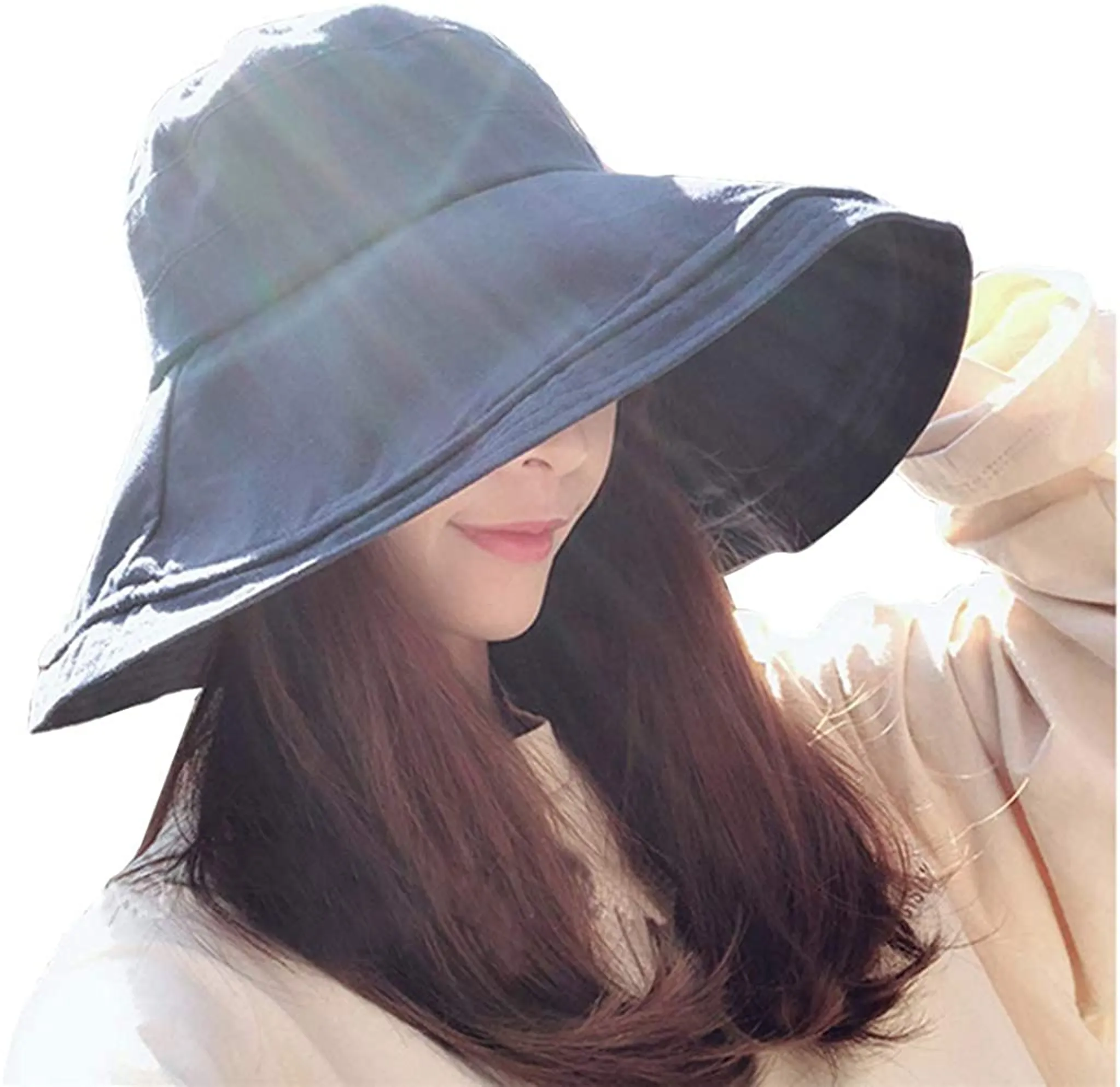 Damen Sonnenhut Fischerhüte Atmungsaktive Sonnenblende für Sommerreisen