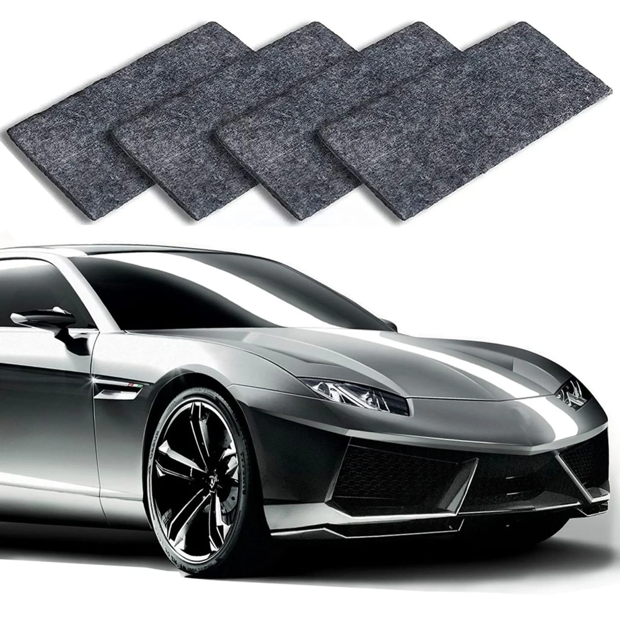 4 Packungen Nano Sparkle Tuch, Auto Kratzer Entferner Nano Magic Tuch,  Einfach zu polieren Oberfläche-t