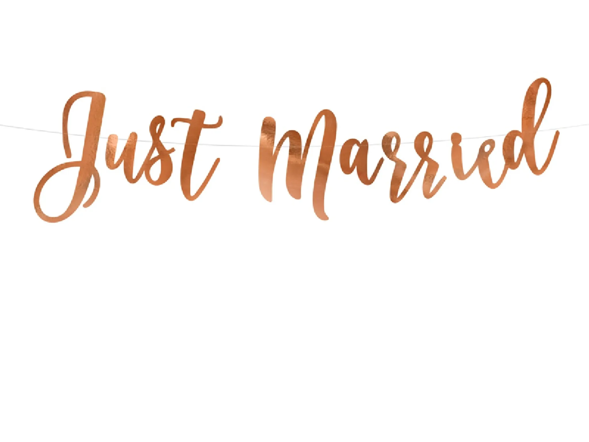 Banner Girlande Hochzeit, Motive:Just Married