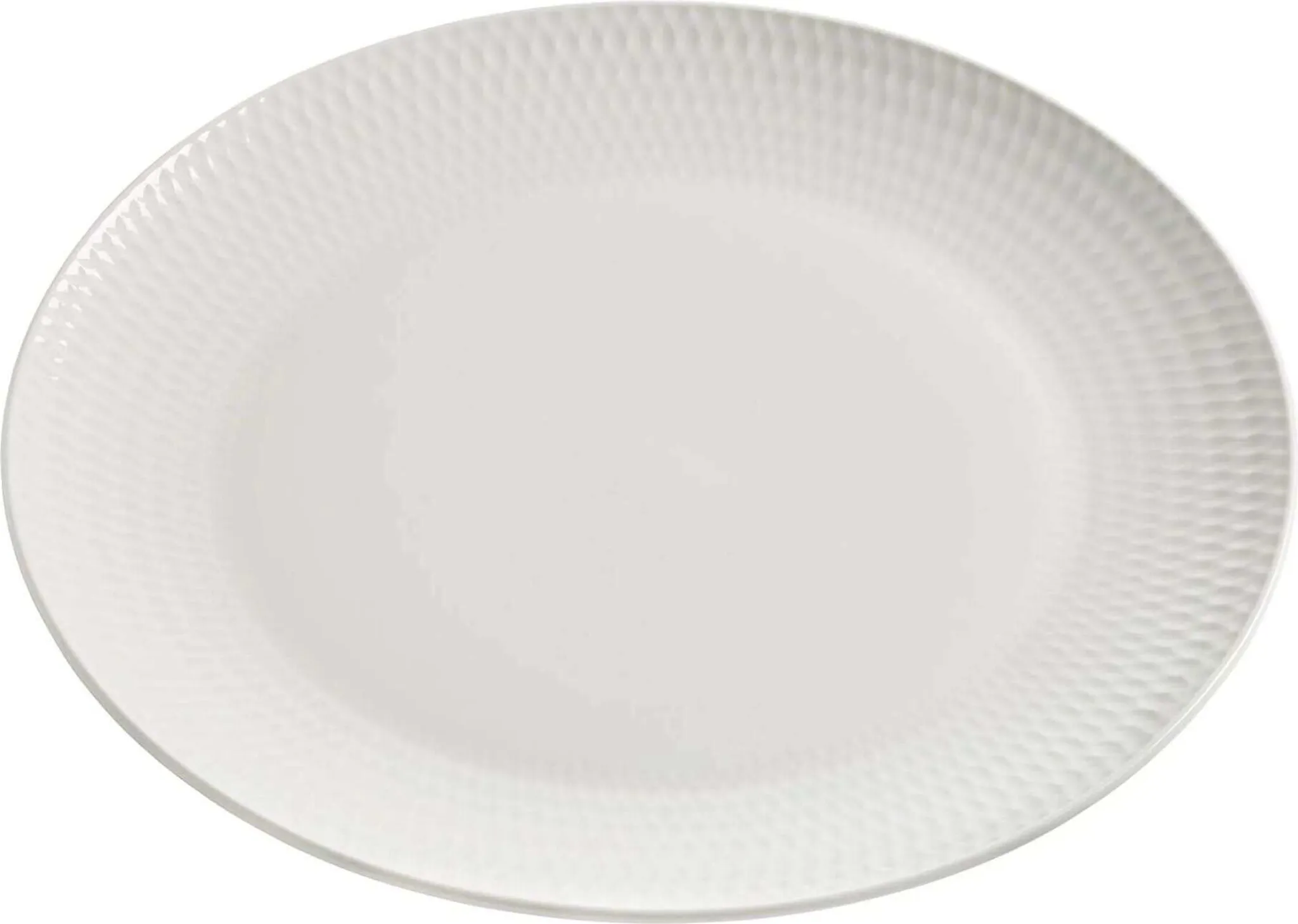 Matana 25 Piatti in Plastica Bianca Premium con Bordo Dorato, 26cm