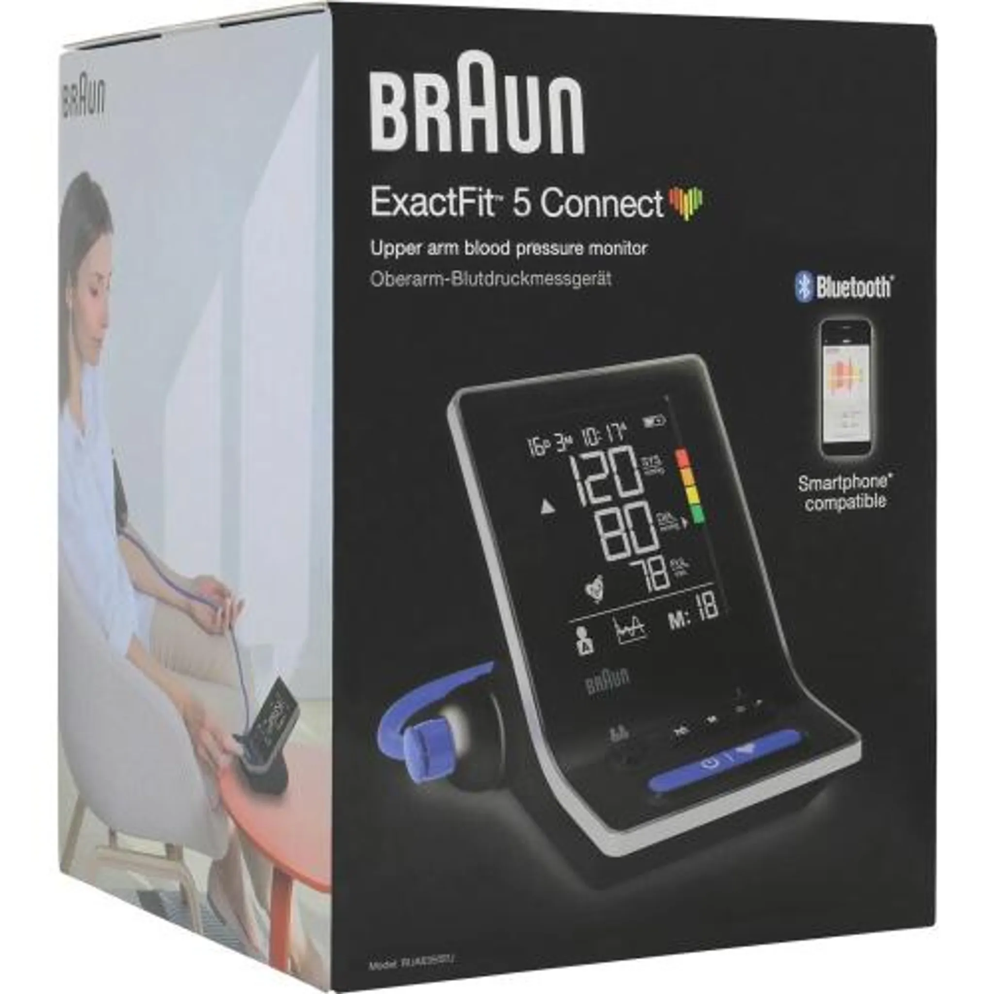 Braun ExactFit 5 Connect Upper Arm Blood Pressure Monitor BUA6350