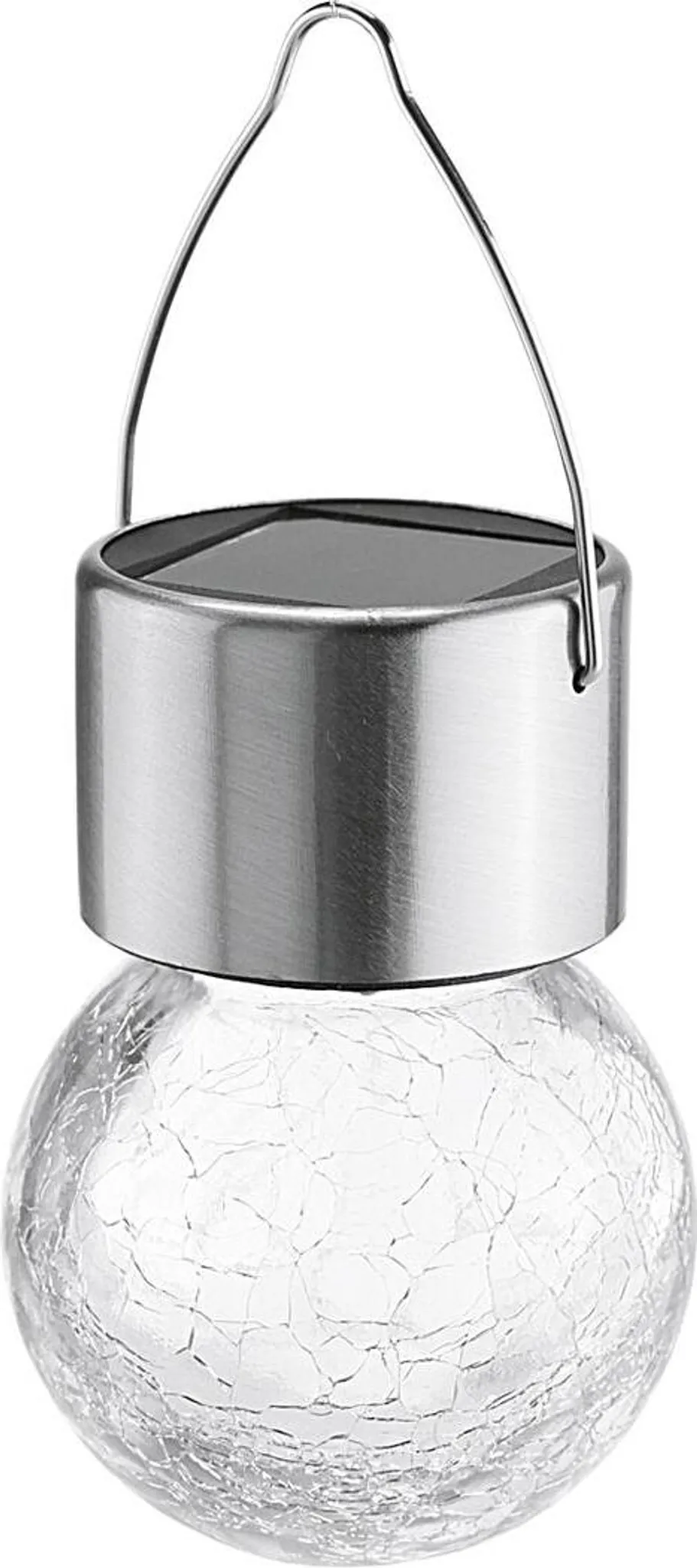 Solar-Hängelampe Glas/Edelstahl 5er Set Gartenleuchten