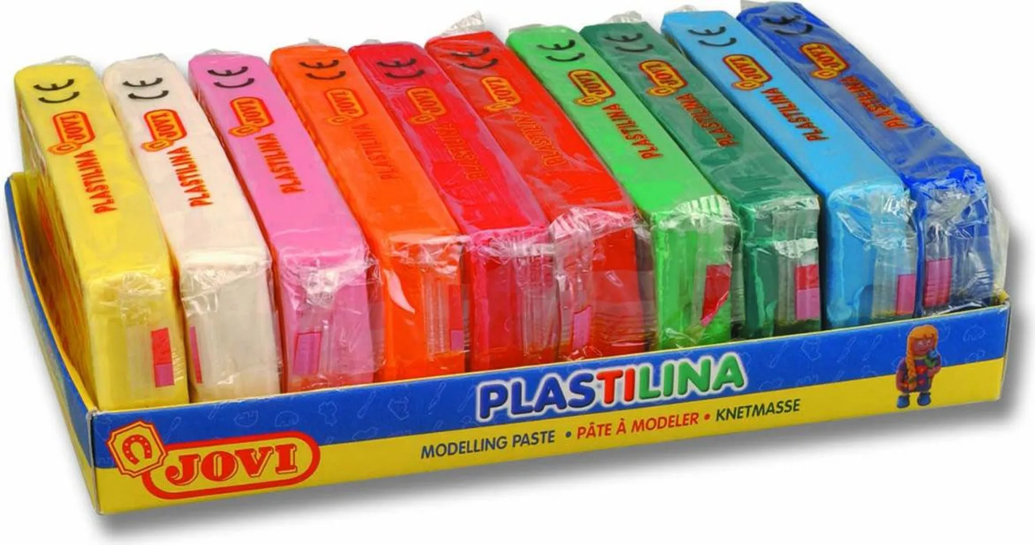 Jovi Plastilina 30 Tabletten Je 50 G - Pflanzenbasierte Knete Die Nie Austrocknet, Glutenfrei
