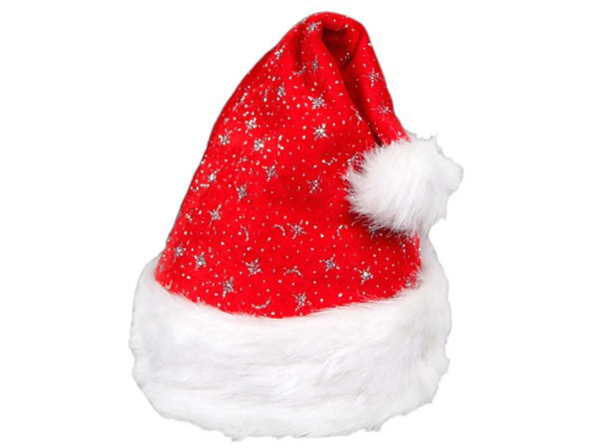 6 Stk Weihnachtsmützen Nikolaus-Mütze Weihnachtsmütze Blau Weiß Bommel 31 