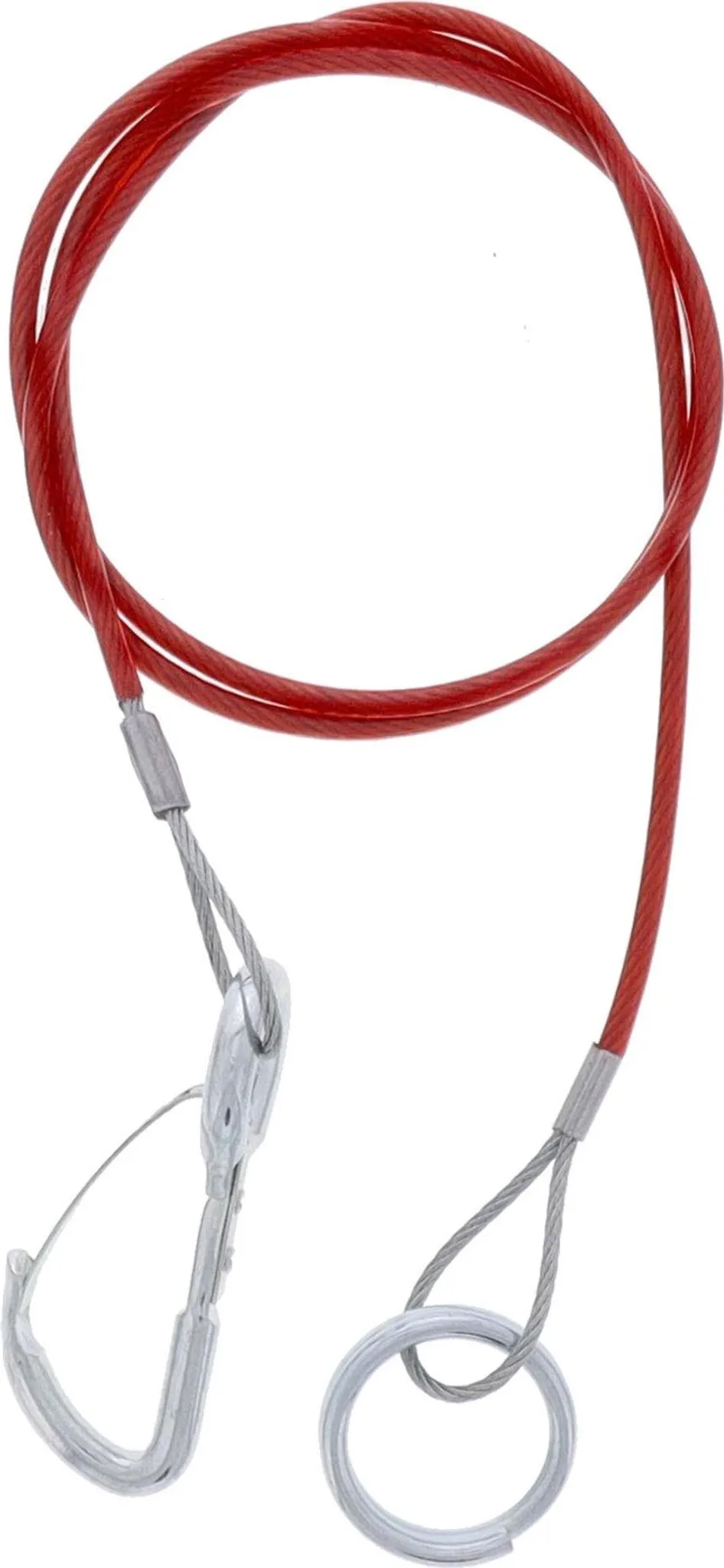 Abreißseil 1000mm Rot - Bremsseil Für Anhänger Mit Karabinerhaken