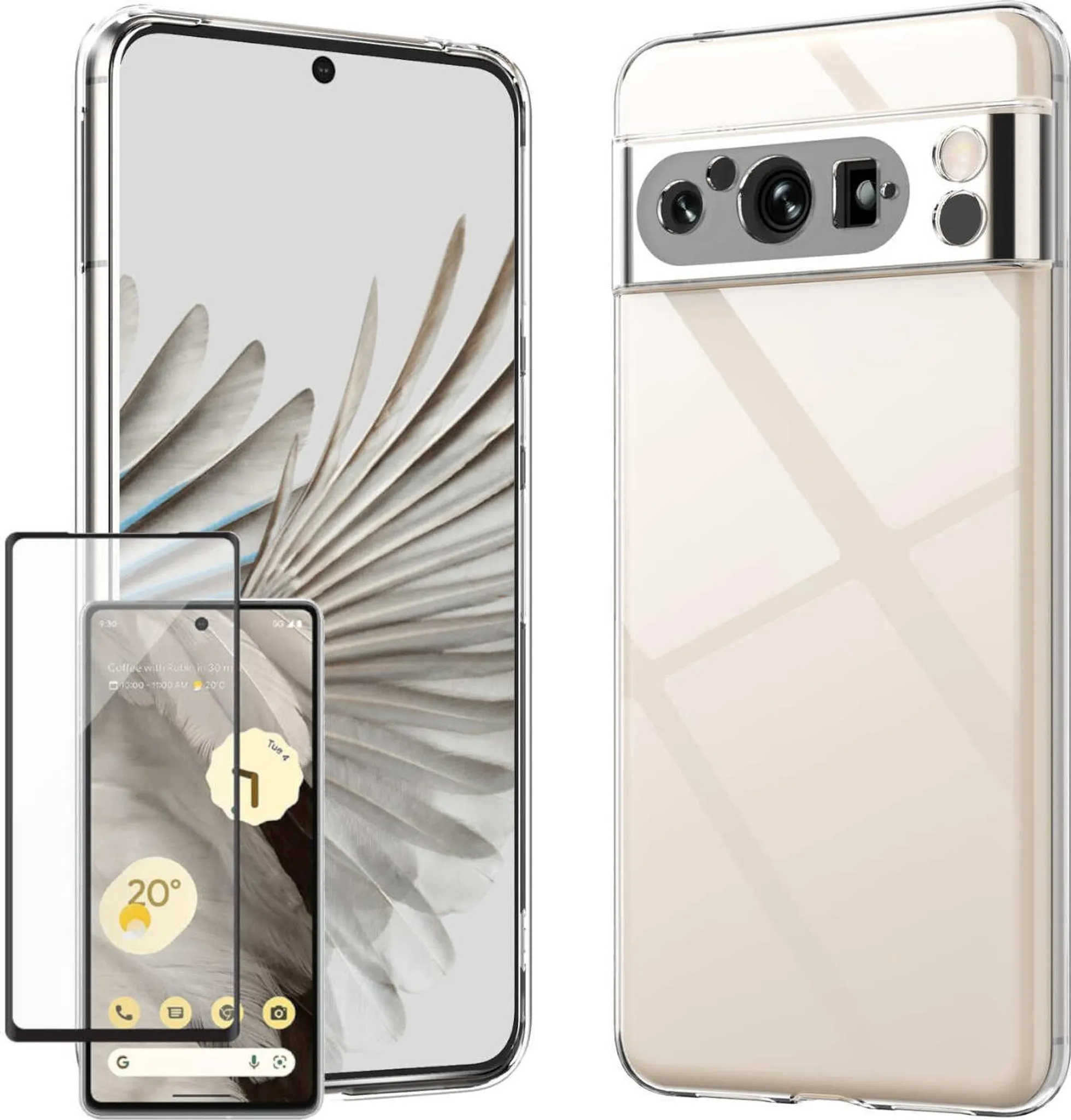 Google Pixel 8 Custodia Dechyi - Vetro Temperato, Protezione Fotocamera Scorrevole E Anello Supporto Girevole Anello Supporto Magnetico