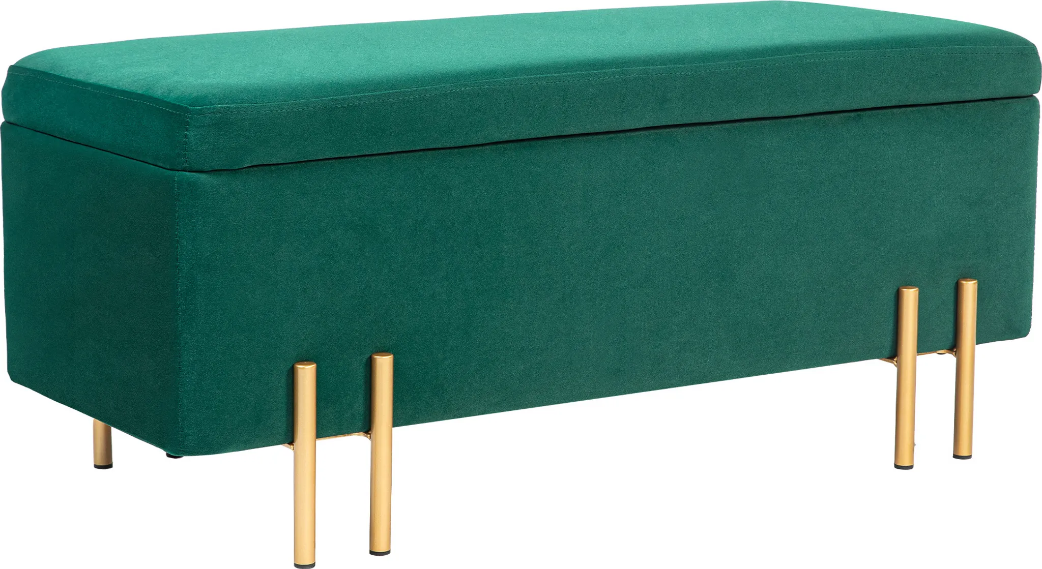 Banc Rembourré Coffre HOMCOM Velours Noir - 107 Cm Avec Rangement & Pieds Dorés Vintage Glamour