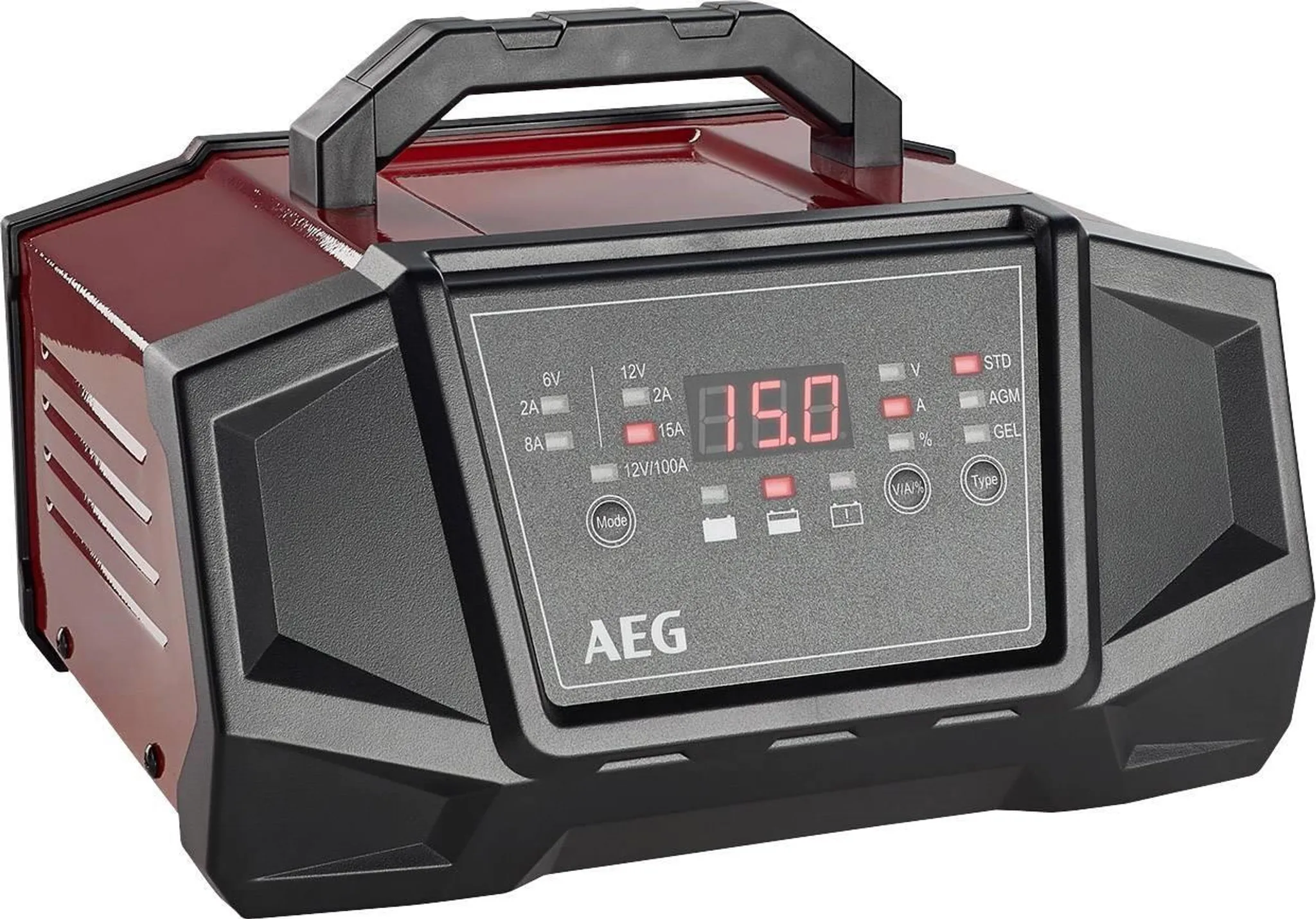 AEG Batterie-Ladegerät 12V 12A LED Anzeige Auto Kfz PKW Batterie-Lader Akku  Gel