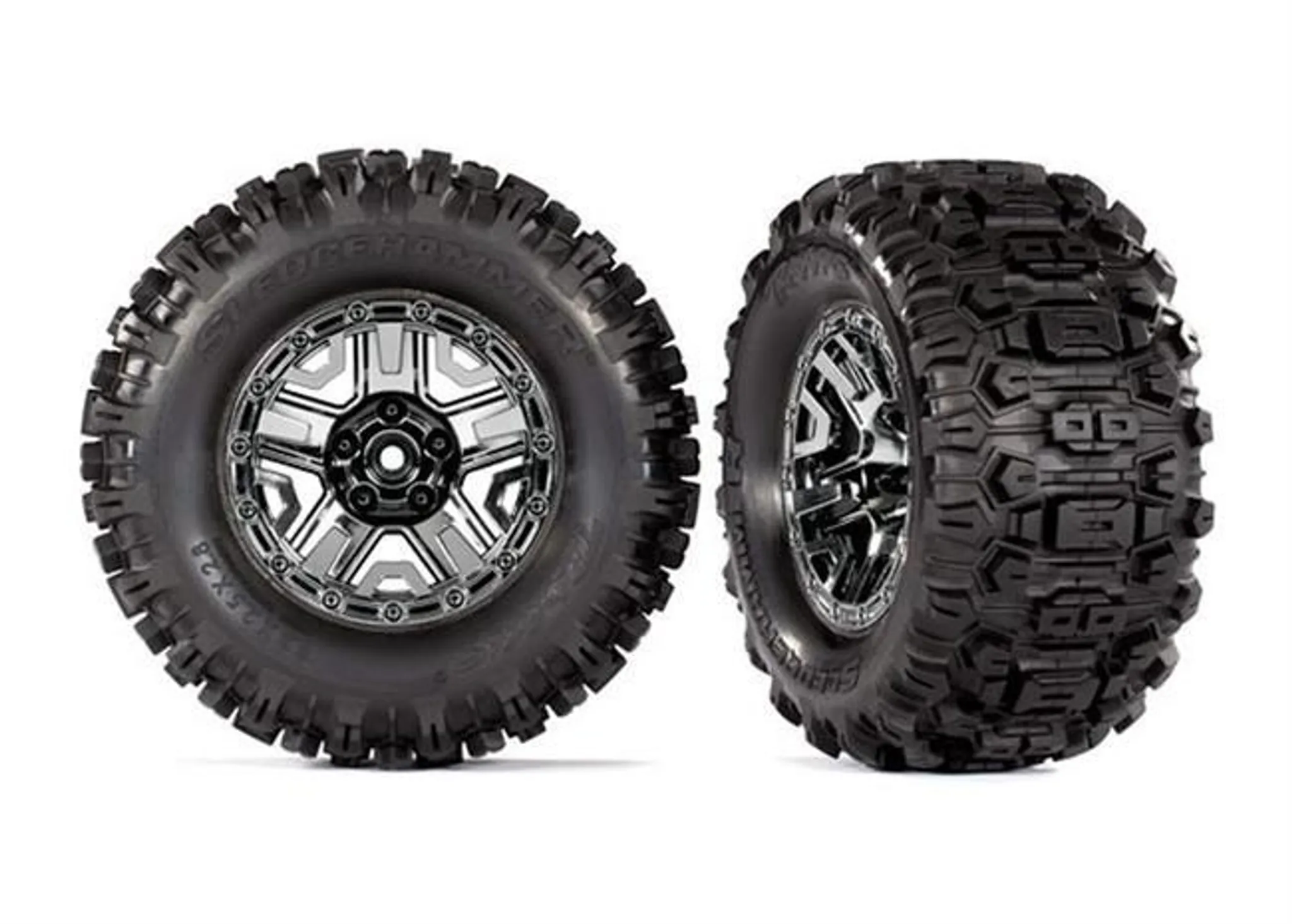 Traxxas Felgen Schwarz Chrom Vorne – Weld Racing Nachbildung, 2 Stück