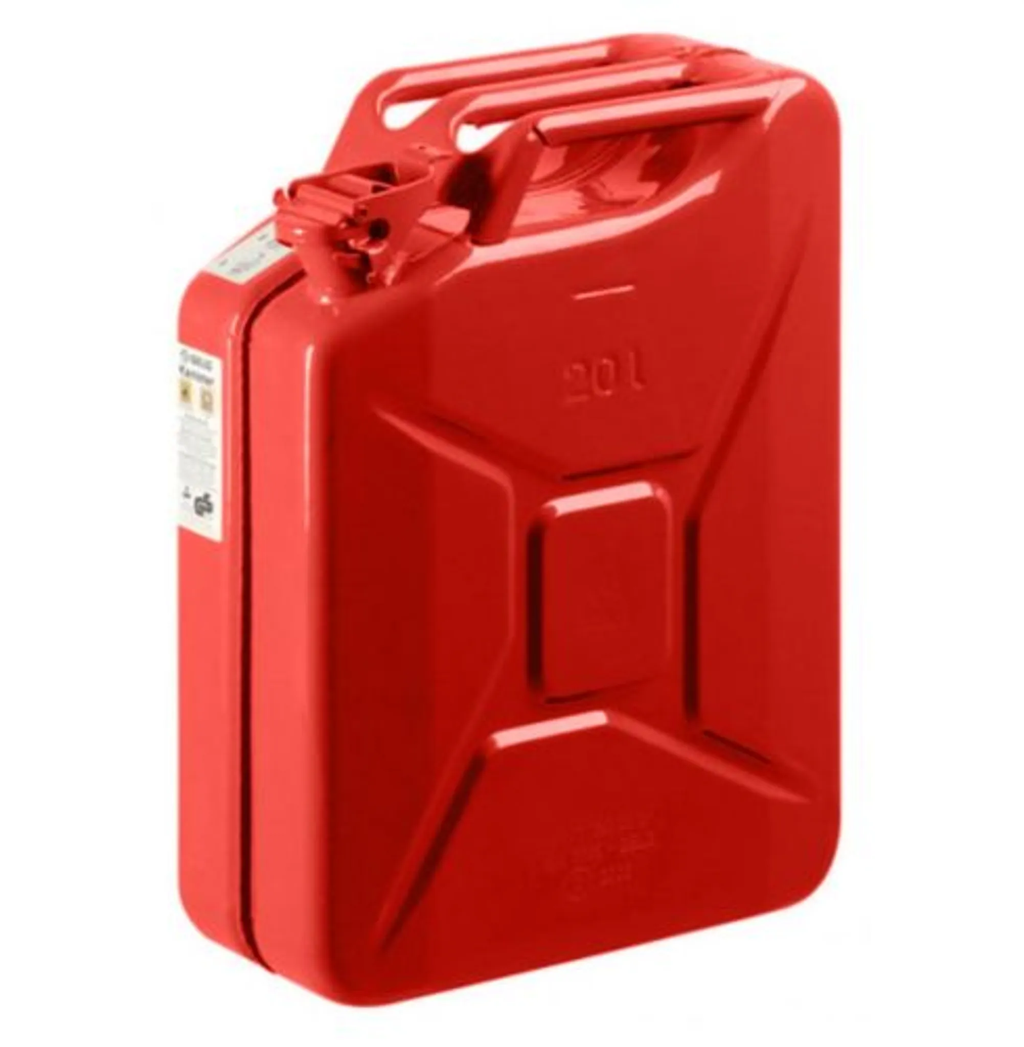 5 x Benzinkanister Kraftstoffkanister Metall 20 Liter Kanister für Benzin  und Diesel RED ral 3020