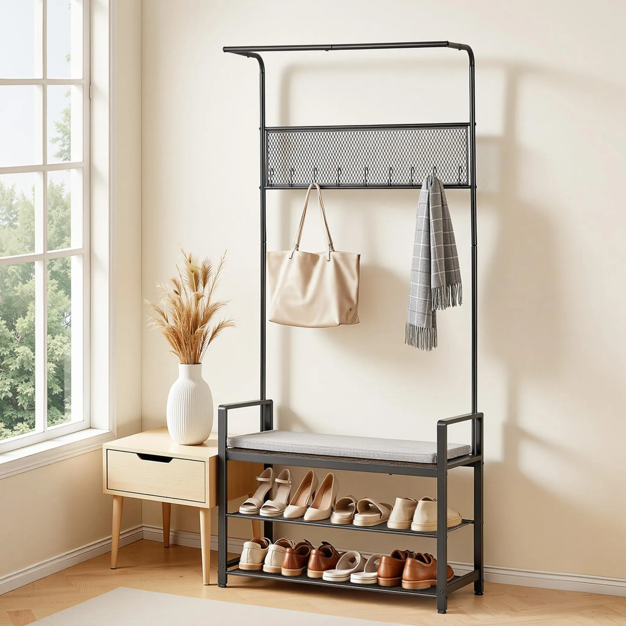 VEVOR Flurgarderobe (84 x 34 x 183 cm), Freistehender