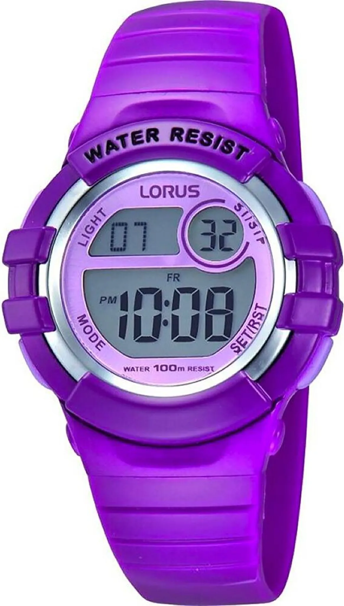 Montre Homme LORUS Digitale Multifonction | Bracelet Gomme Noir | étanche 100m | Neuf Avec étiquettes