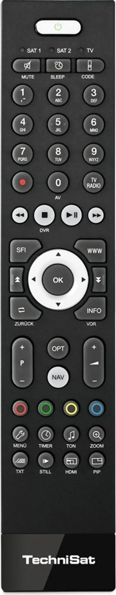TechniSat Telecomando TV PVR 235 Nero – Per DIGICORDER HD S2, TECHNISTAR S1/S2 E K2