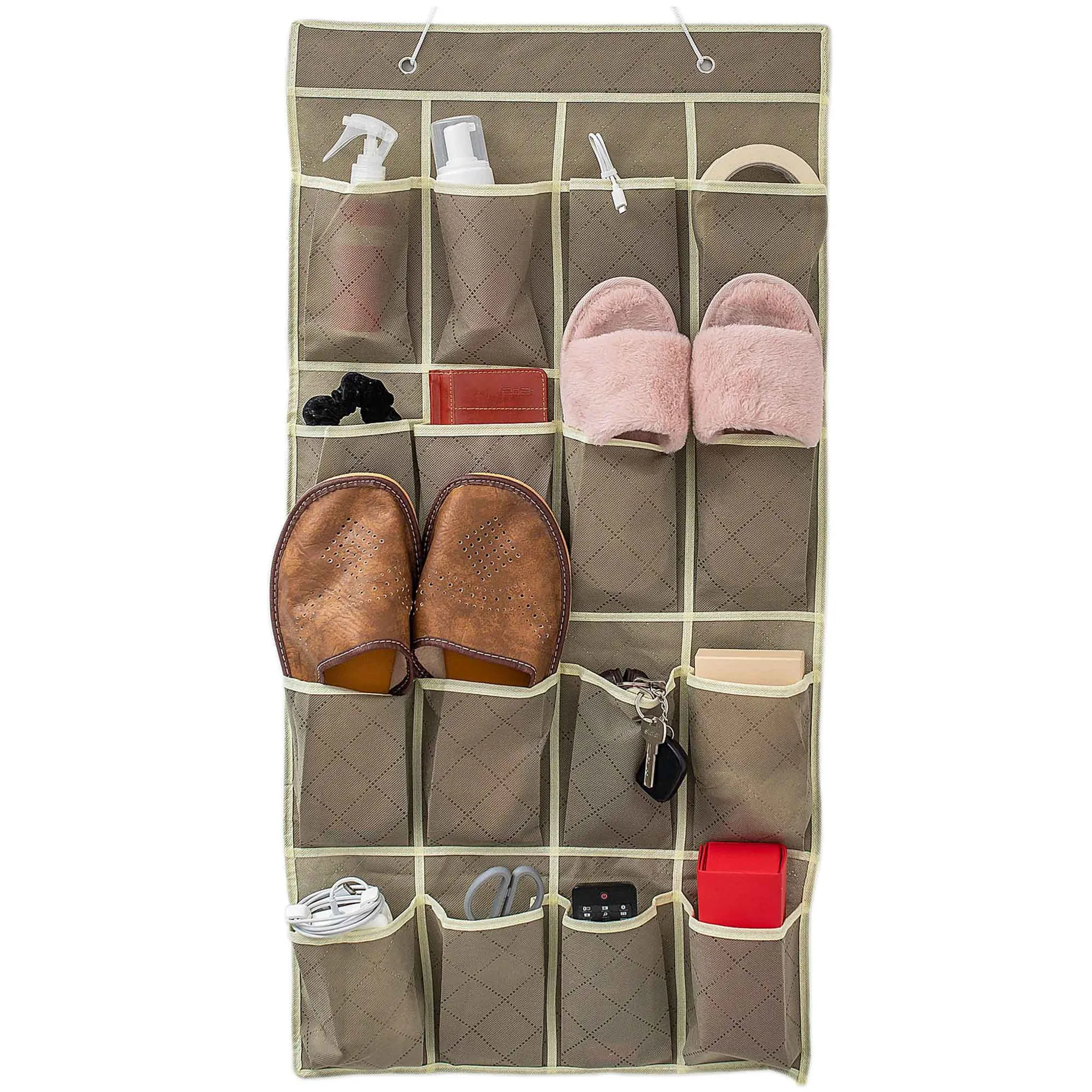 Kaufe 24 Taschen Schuhaufbewahrung Schrankhalter Tür Wandbehang