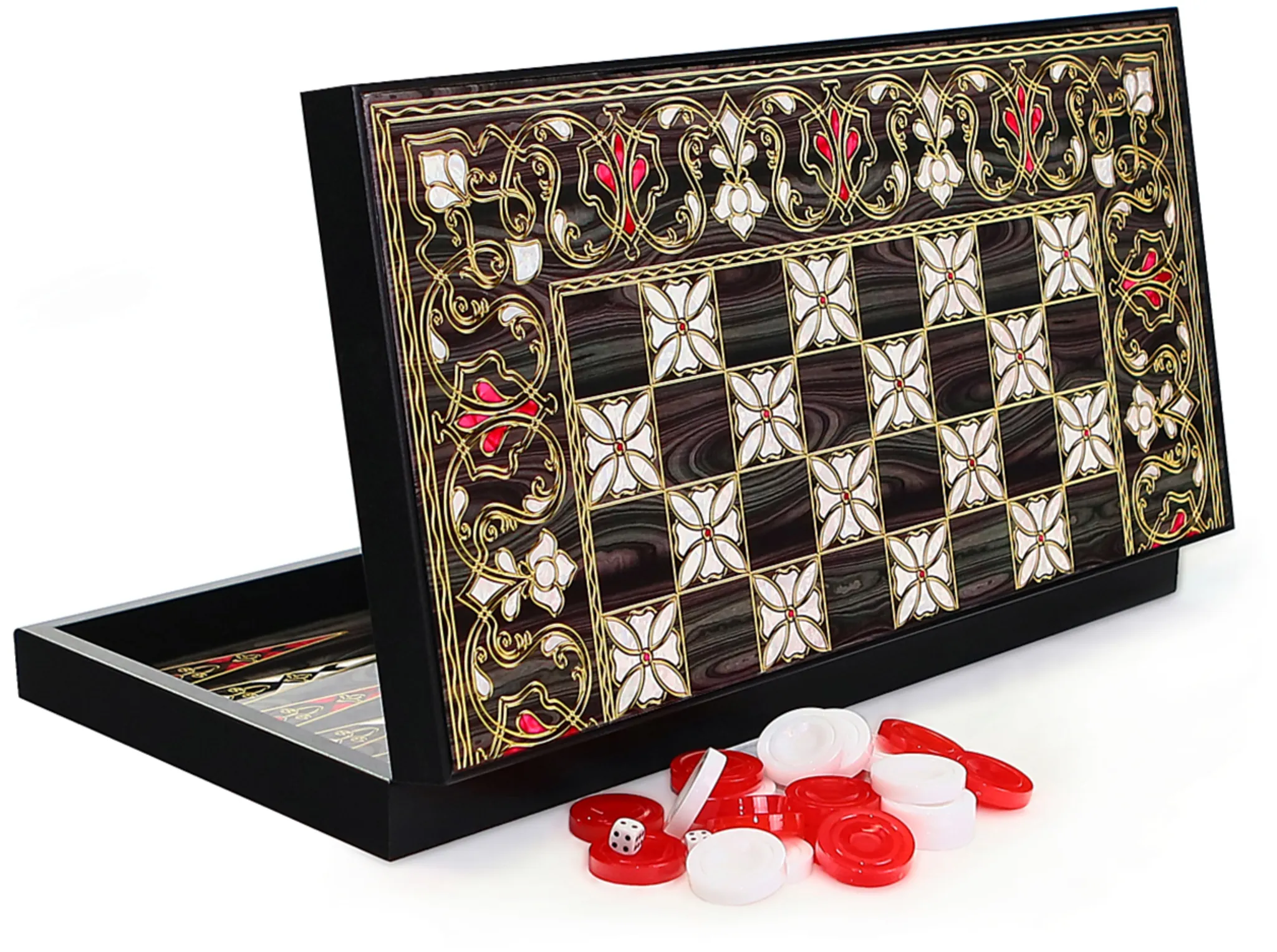 Luxus Antik Welt Backgammon Tavla XXL Gesellschaftspiele Familienspiel 