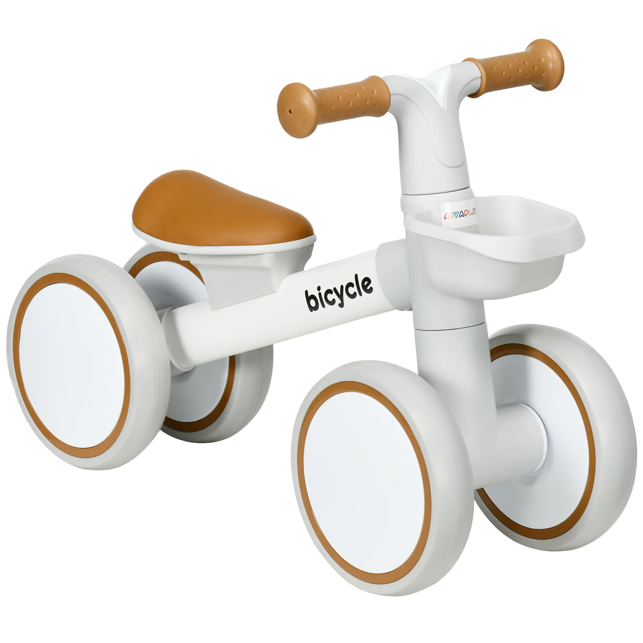 AIYAPLAY Triciclo Per Bambini 2-5 Anni Con Sella Regolabile, Schienale, Campanello E Cestino – Colore Verde