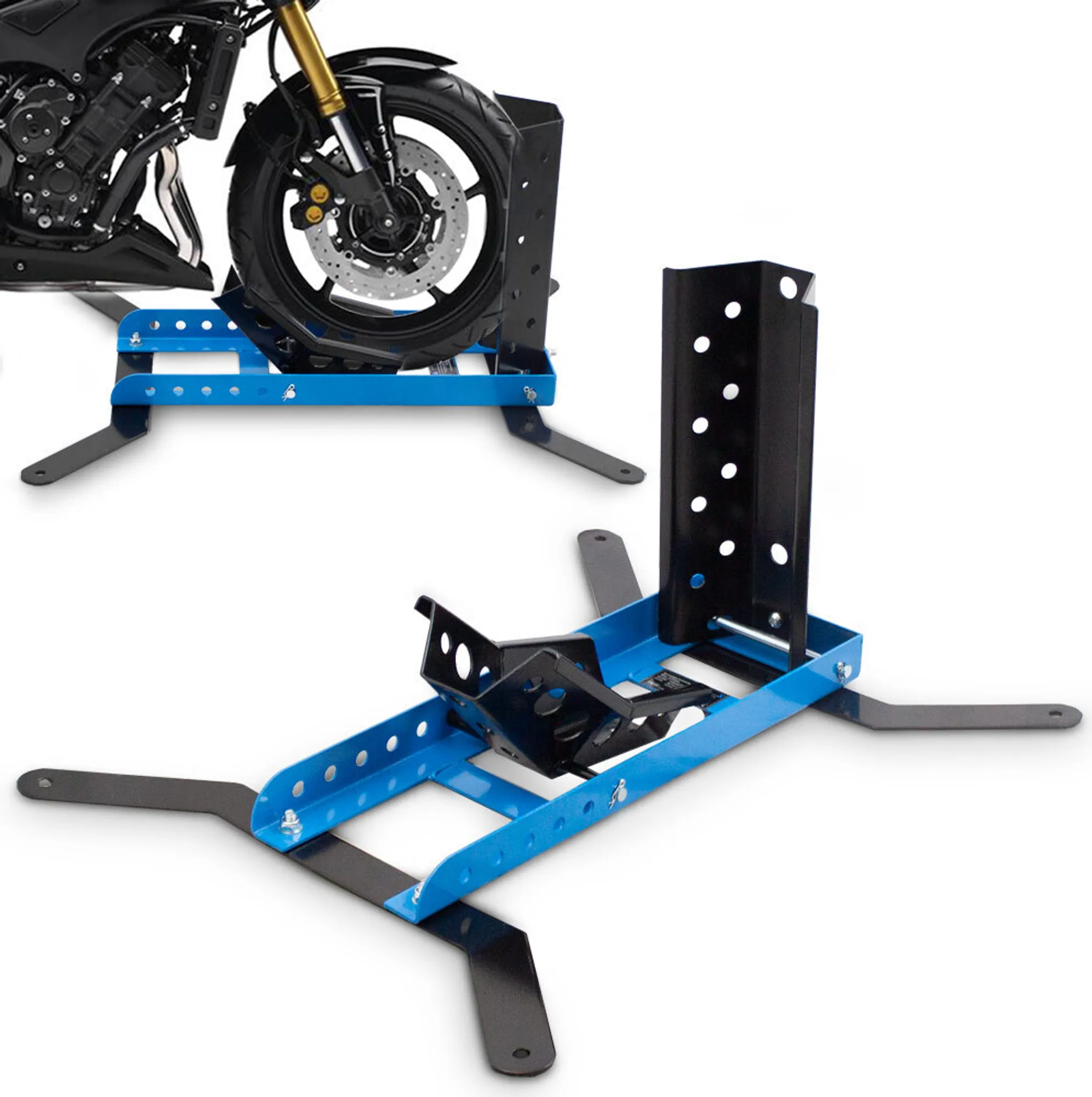 Motorcycle Front Wheel Stand – Paddock Roller / Assembly Stand – WBR Branded