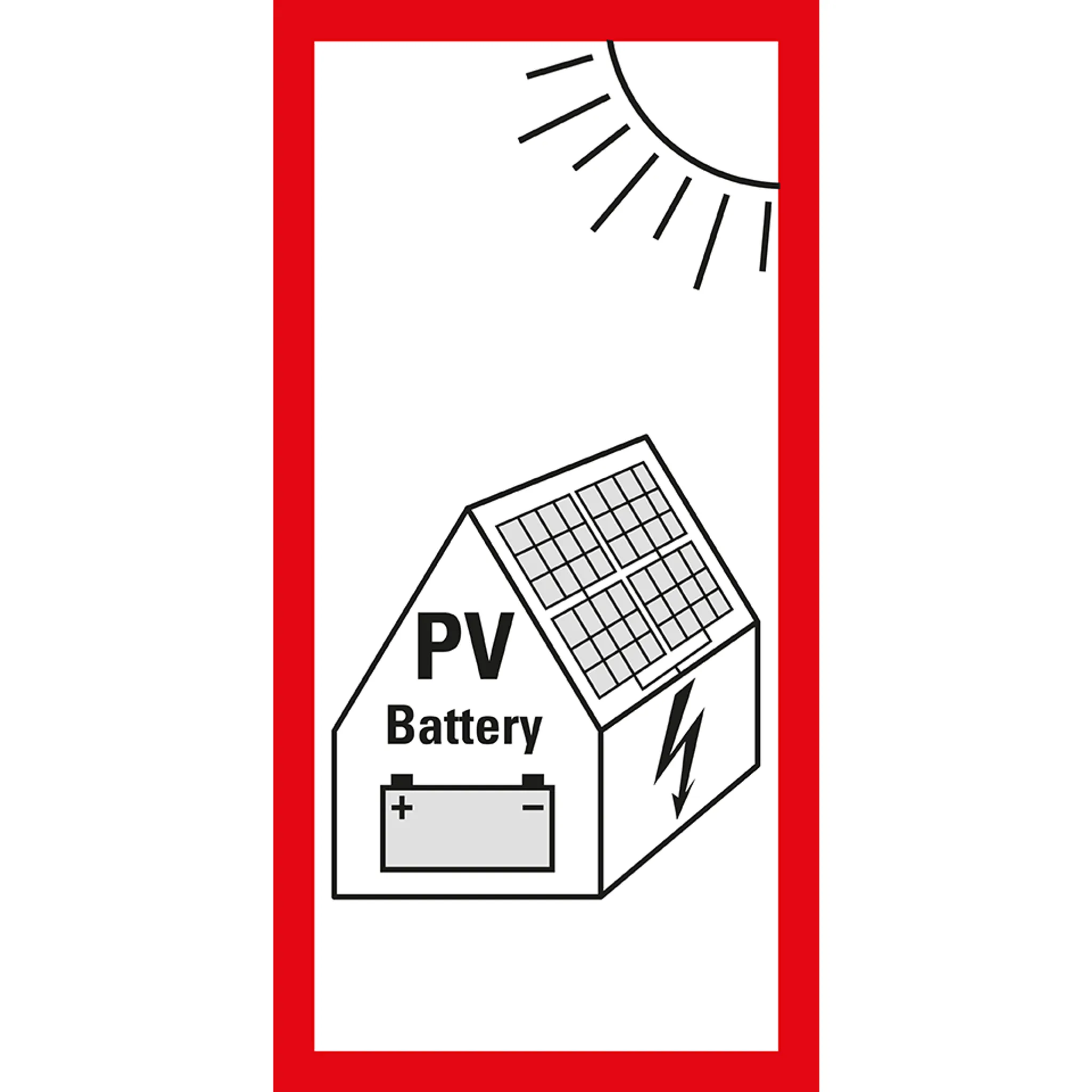 Hinweisschild Brandschutzschild PV Achtung Solaranlage - Aufkleber-Shop