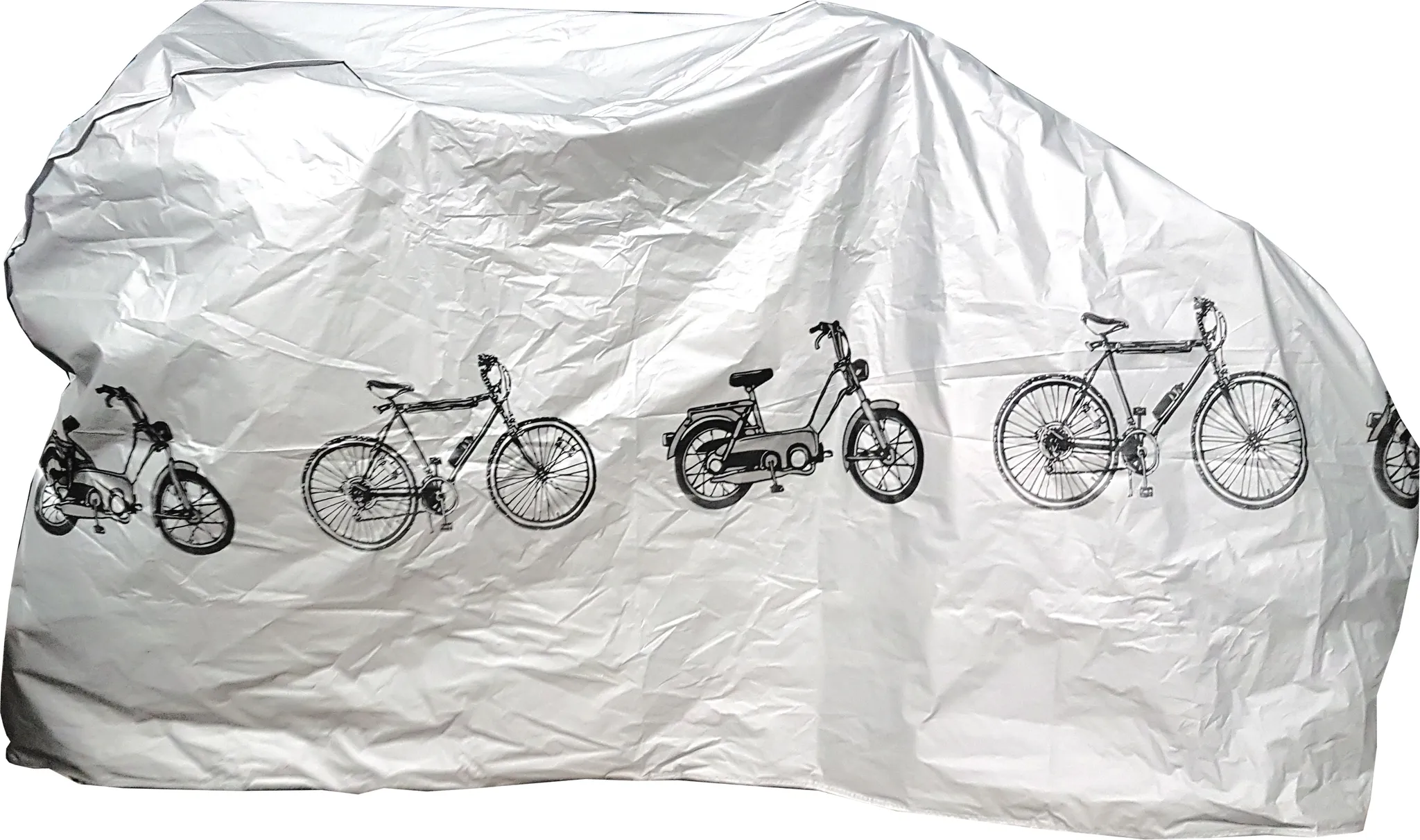 Fahrradabdeckung Wasserdicht, 210x112x112 Cm, Oxford-Stoff – Mit Schlosslöchern, Reflektierendem Band & Aufbewahrungstasche, Für 1–3 Fahrräder