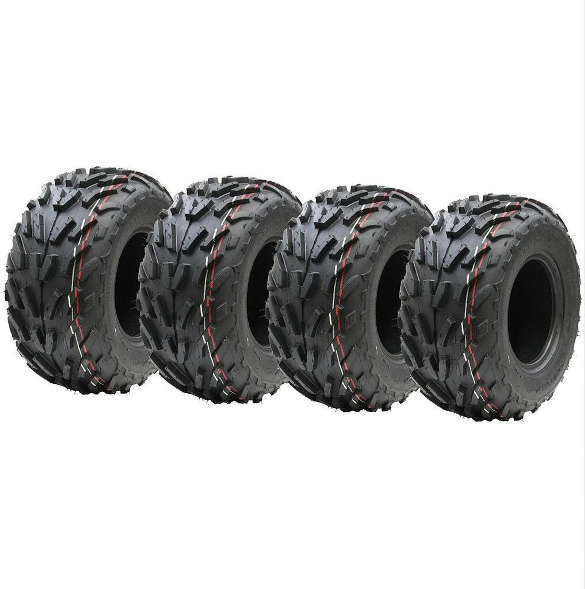 19x7.00-8 Quad ATV Tyres Wanda P330 Tubeless E Marked Road Legal 28J Set Of 3