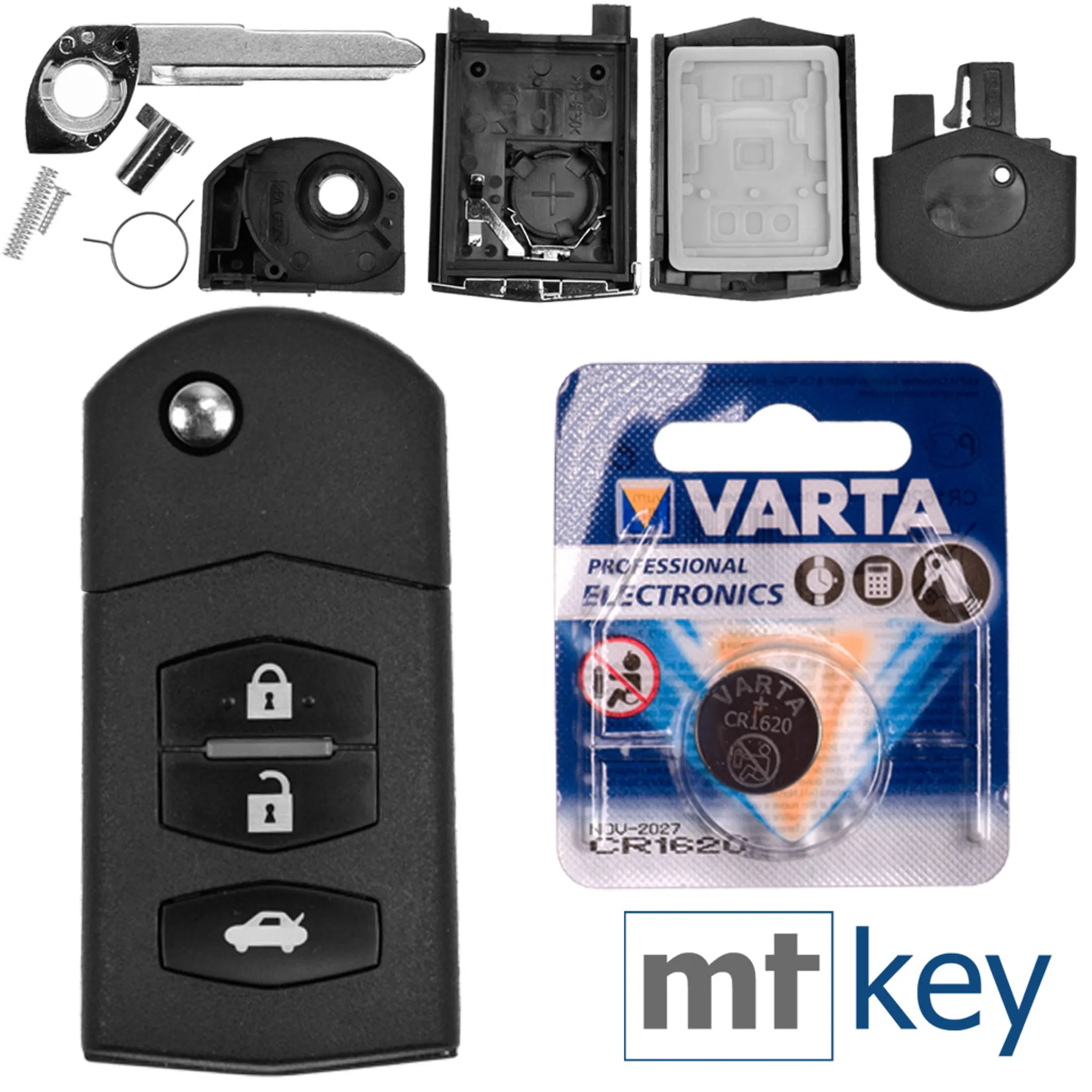 Smartkey Funk Schlüssel Gehäuse für Mazda 2 3 6 CX-3 CX-5 MX-5 Autoschlüssel