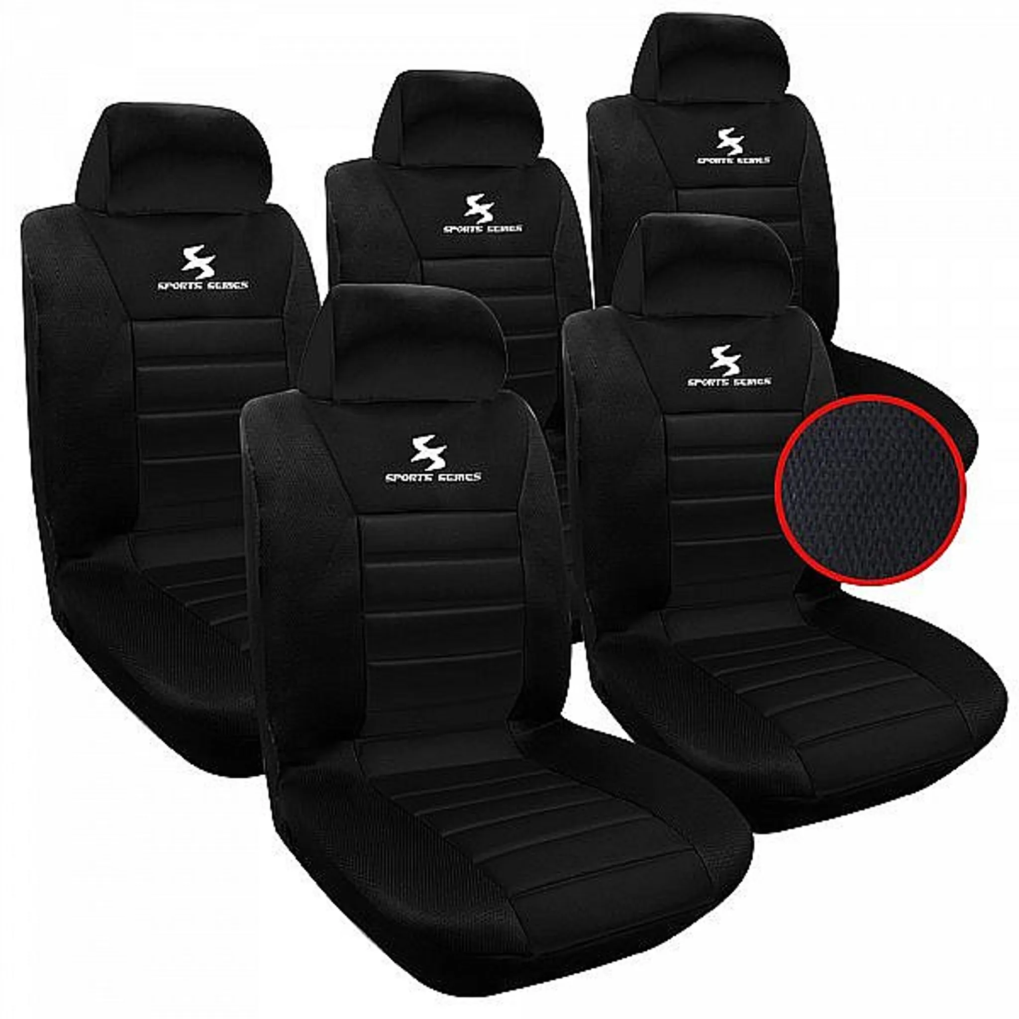 WOLTU AS7326 Auto Sitzbezüge universal Größe, 1+2 Sitzbezug Schonbezüge aus  Kunstleder schwarz : : Auto & Motorrad