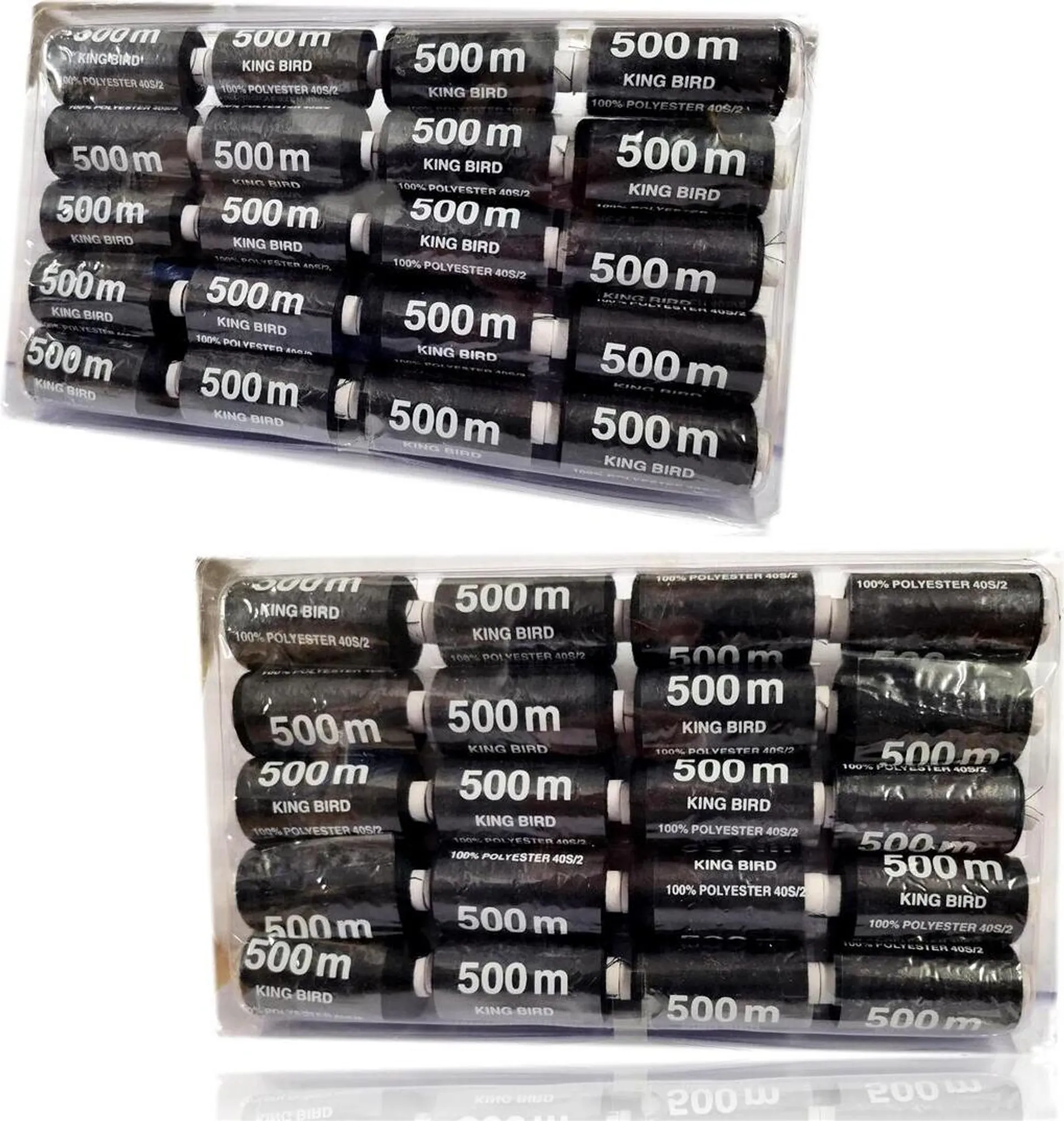 20 Rollen Nähgarn Syngarn, Je 500m, 18 Farben Inkl. Weiß & Schwarz – Polyester Stärke Ne 40/2 Für Nähmaschine Und Handarbeit