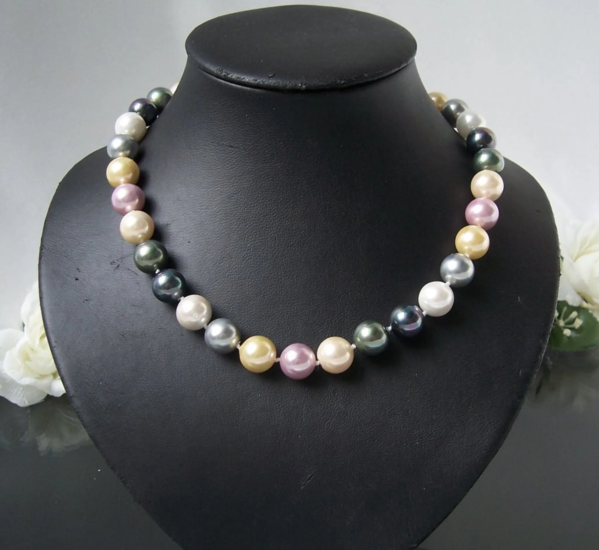 Perlen MK- Kette Perlenkette multicolor