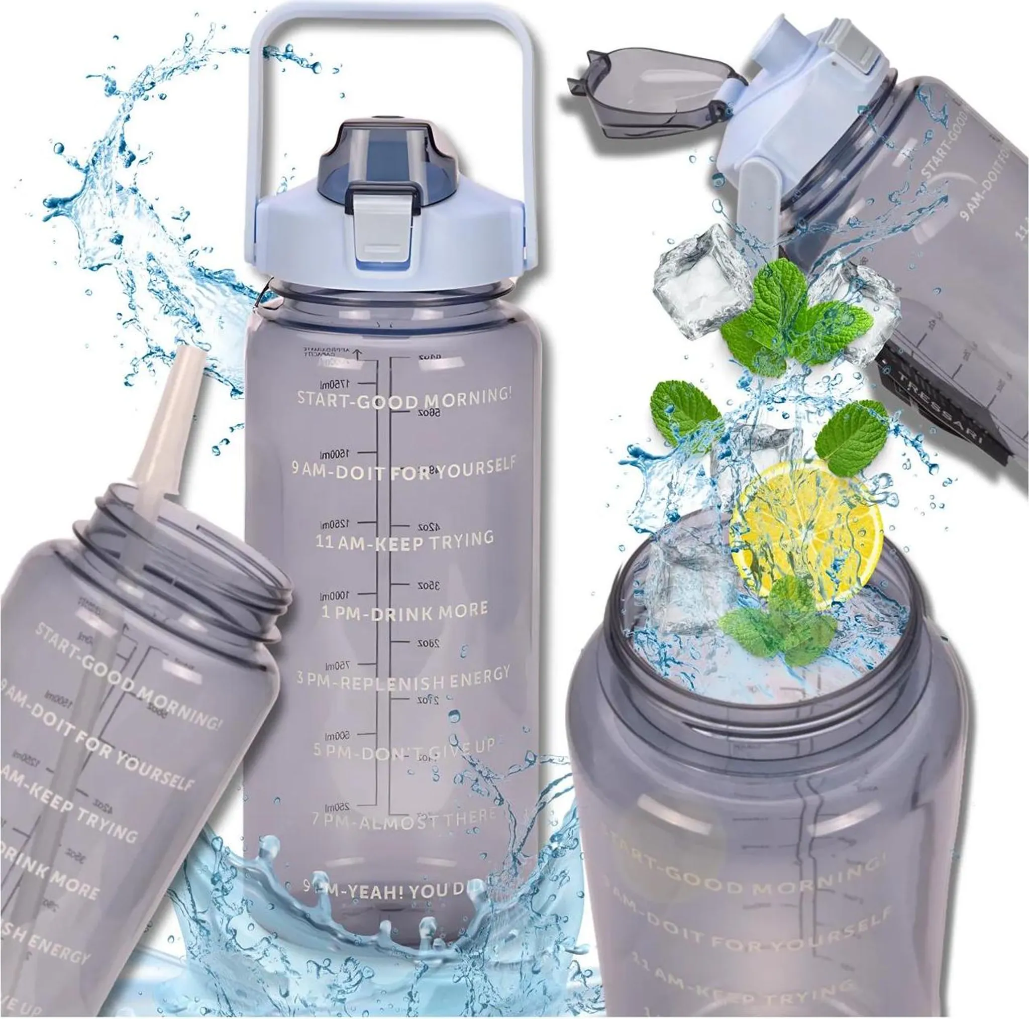 2 Coperchi Di Ricambio Per Bottiglia D'Acqua Con Maniglia | Tappo Anti-perdite Senza BPA | Compatibile Con Takeya Actives, Originals, Tritan - 3