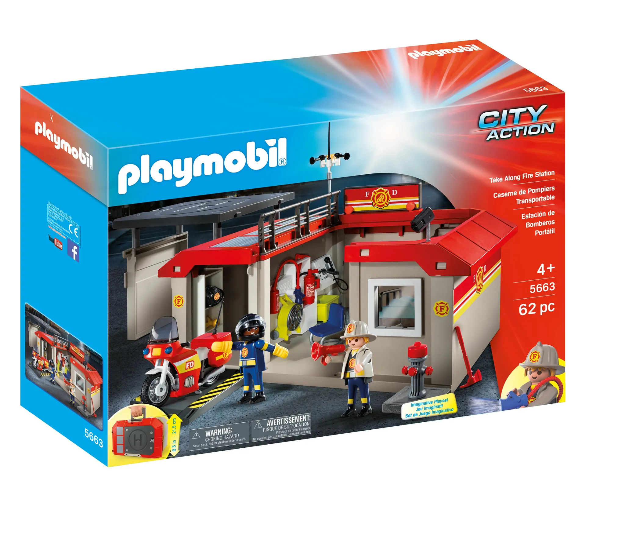 Playmobil 71193 - City Action - Mitnehm-Feuerwehrstation in