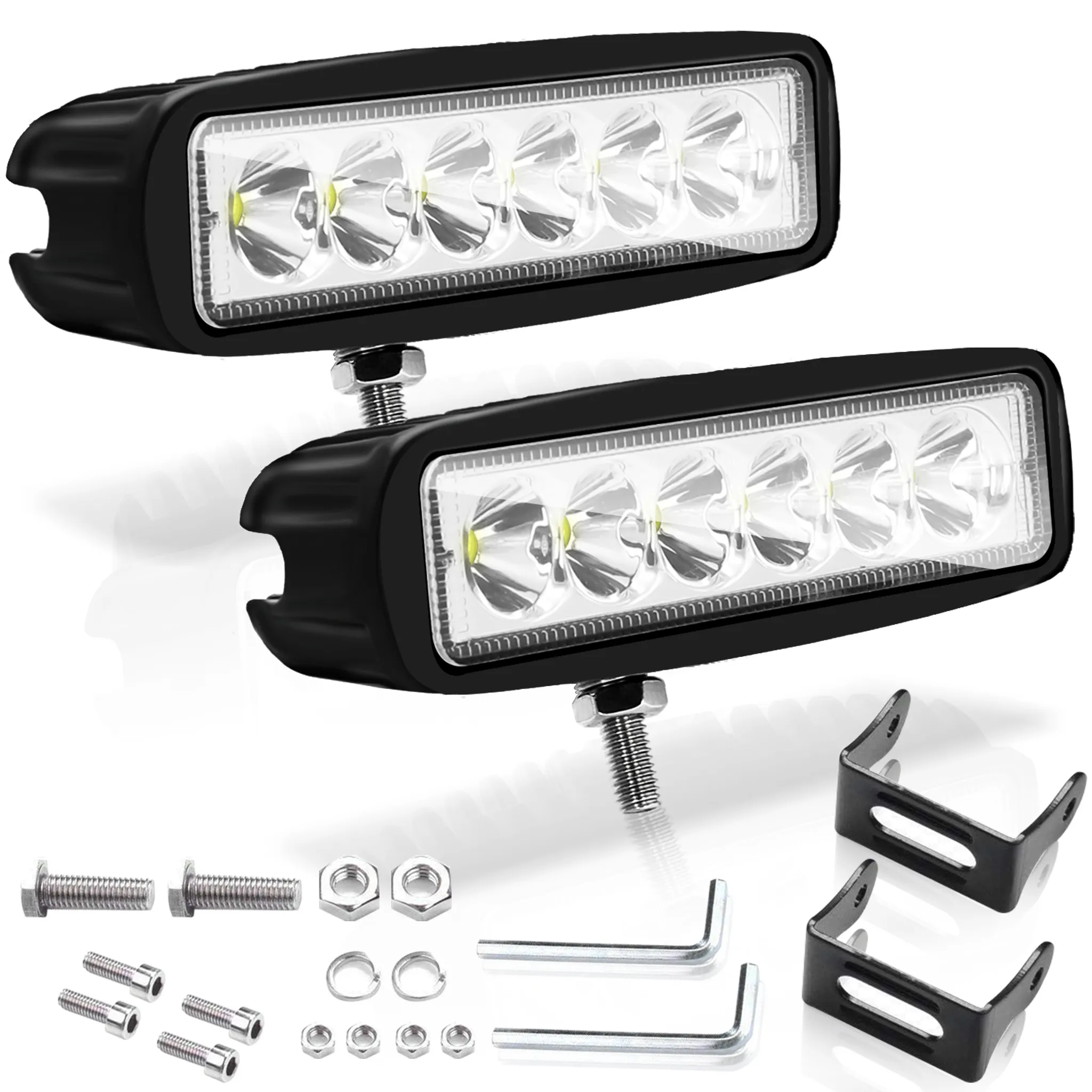 Einfeben Rechteck LED Arbeitsscheinwerfer IP67 Wasserdicht 12V 24V LED  Scheinwerfer für LKW,Offroad, SUV, ATV,traktor Rückfahrscheinwerfer (48W 2  Stück) : : Auto & Motorrad