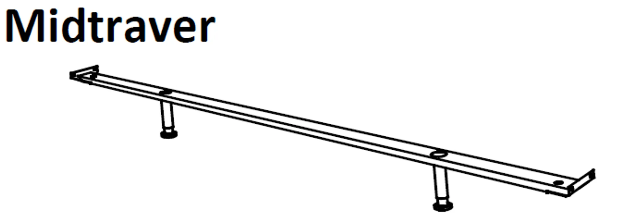 Hasena Mitteltraverse Midtraver Mittelstütze cm cm, 20-30 Fußhöhe 200