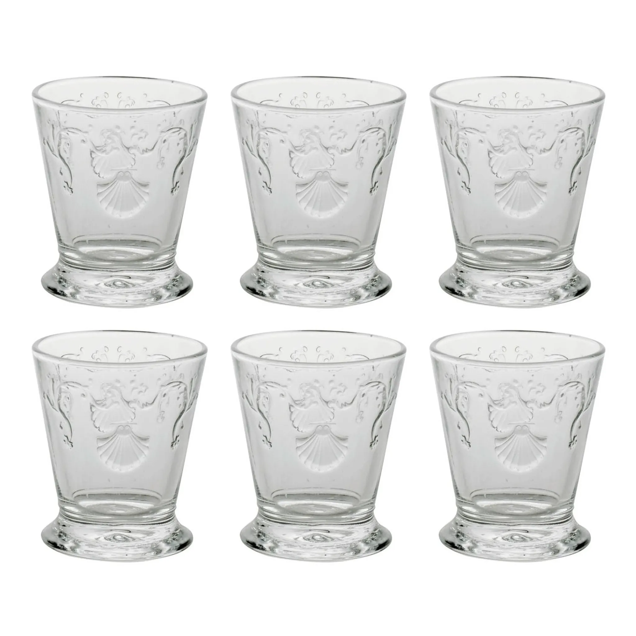 Lot De 4 Verres à Eau Ichendorf Cactus Fleur Rose Desert Plants - 300 Ml, Verre Soufflé Décoré