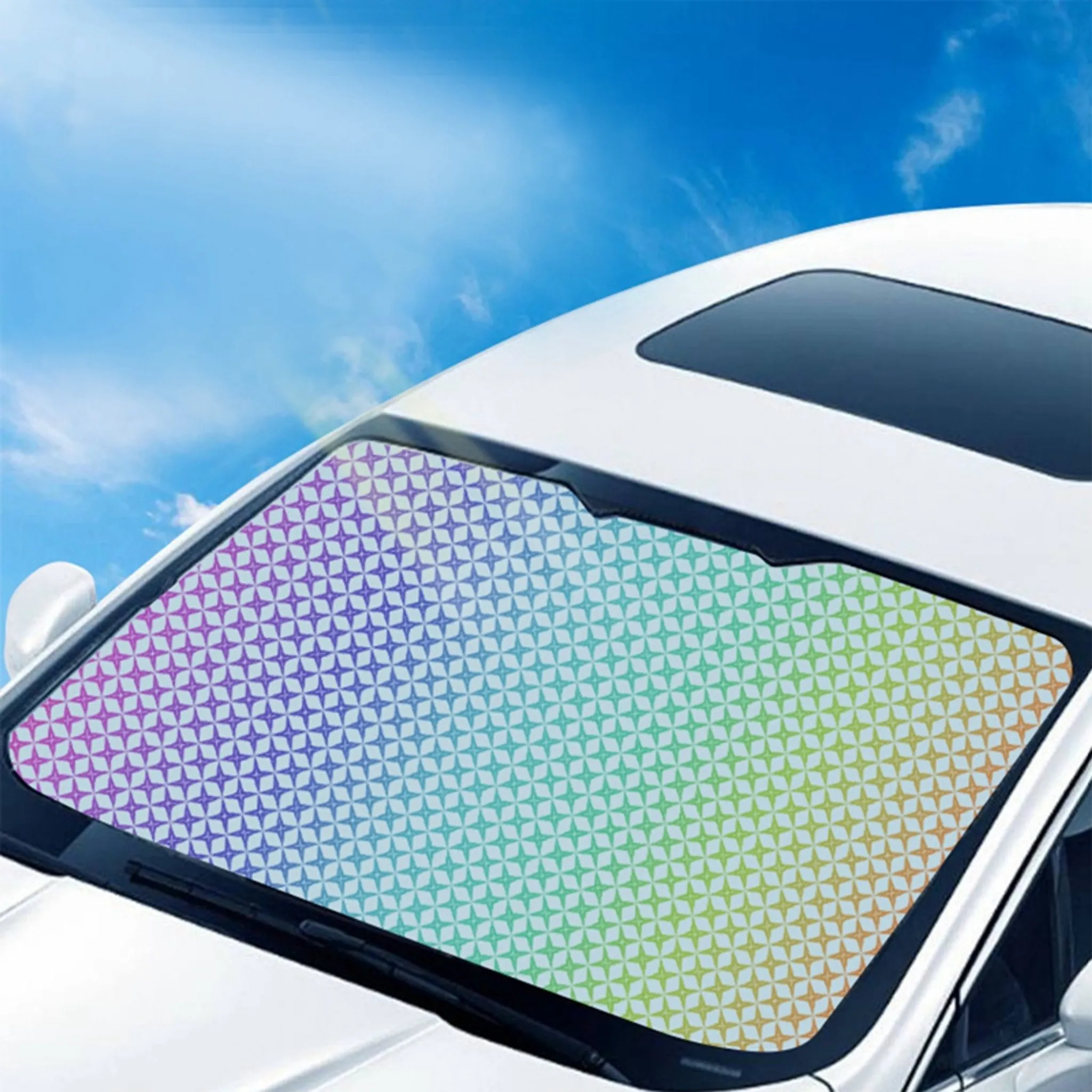 Frontscheibe Einziehbare Sonnenschutz Rollo Saugnapf UV Schutz Sonnenblende  Auto