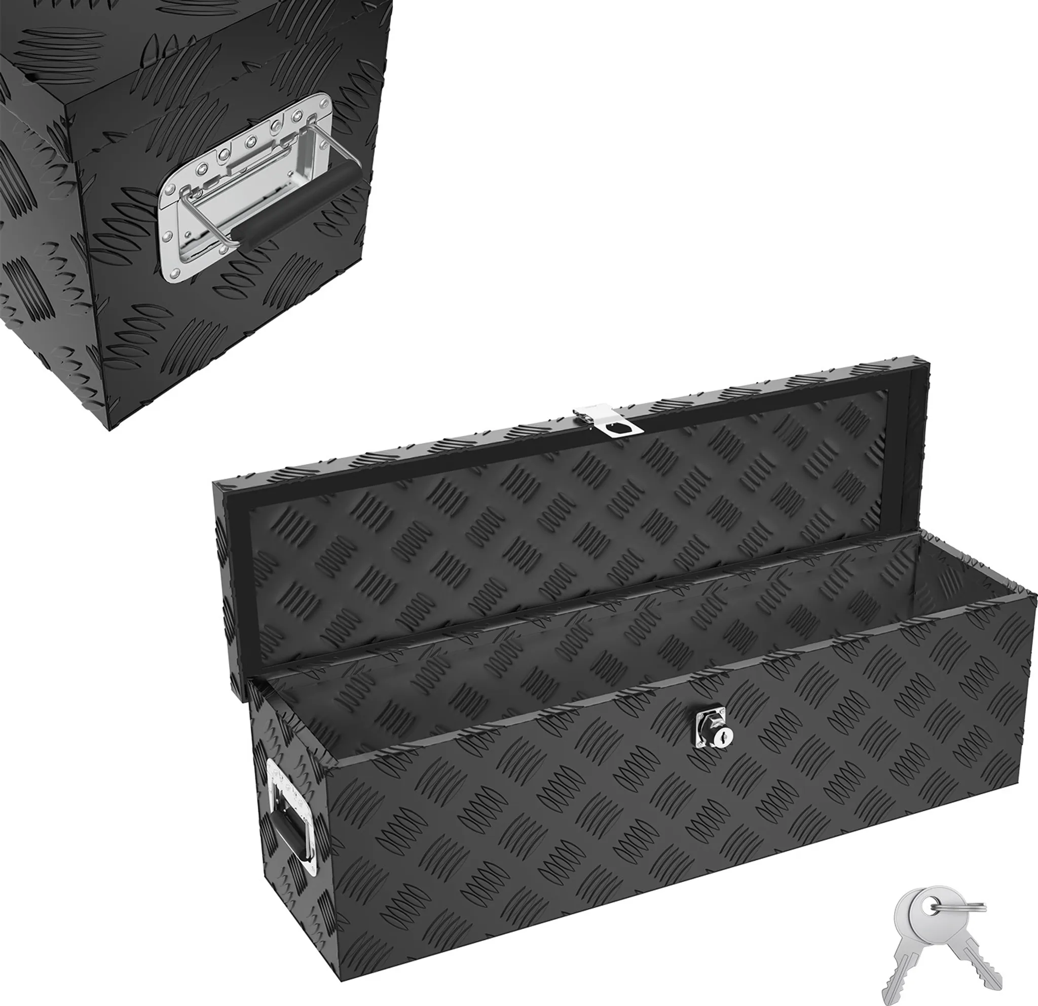 Box Portaoggetti Per Rimorchio In Alluminio | Cassetta Degli Attrezzi Alluminio 840x350x620