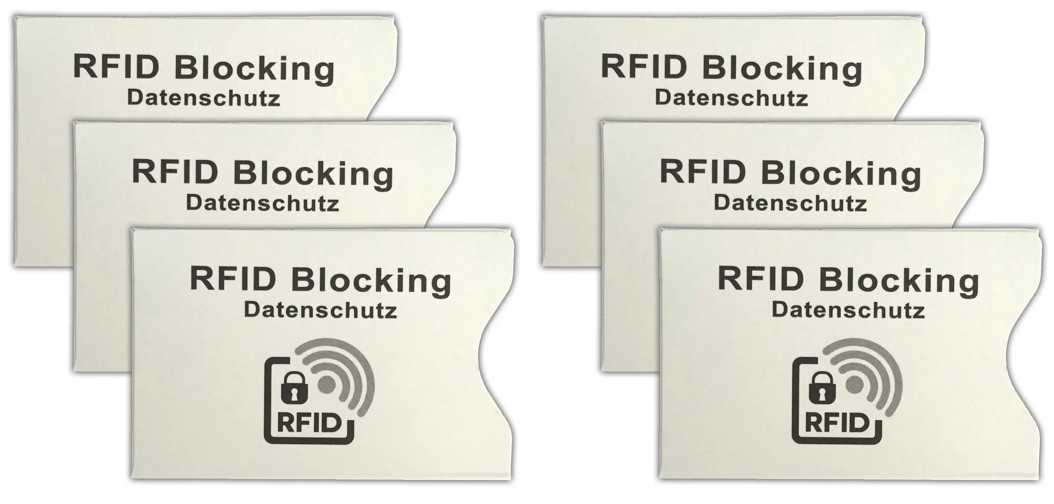 2x RFID & NFC Blocker Schutzkarte NEU Anti Skimming Card EC & Kreditkarten Weiß 