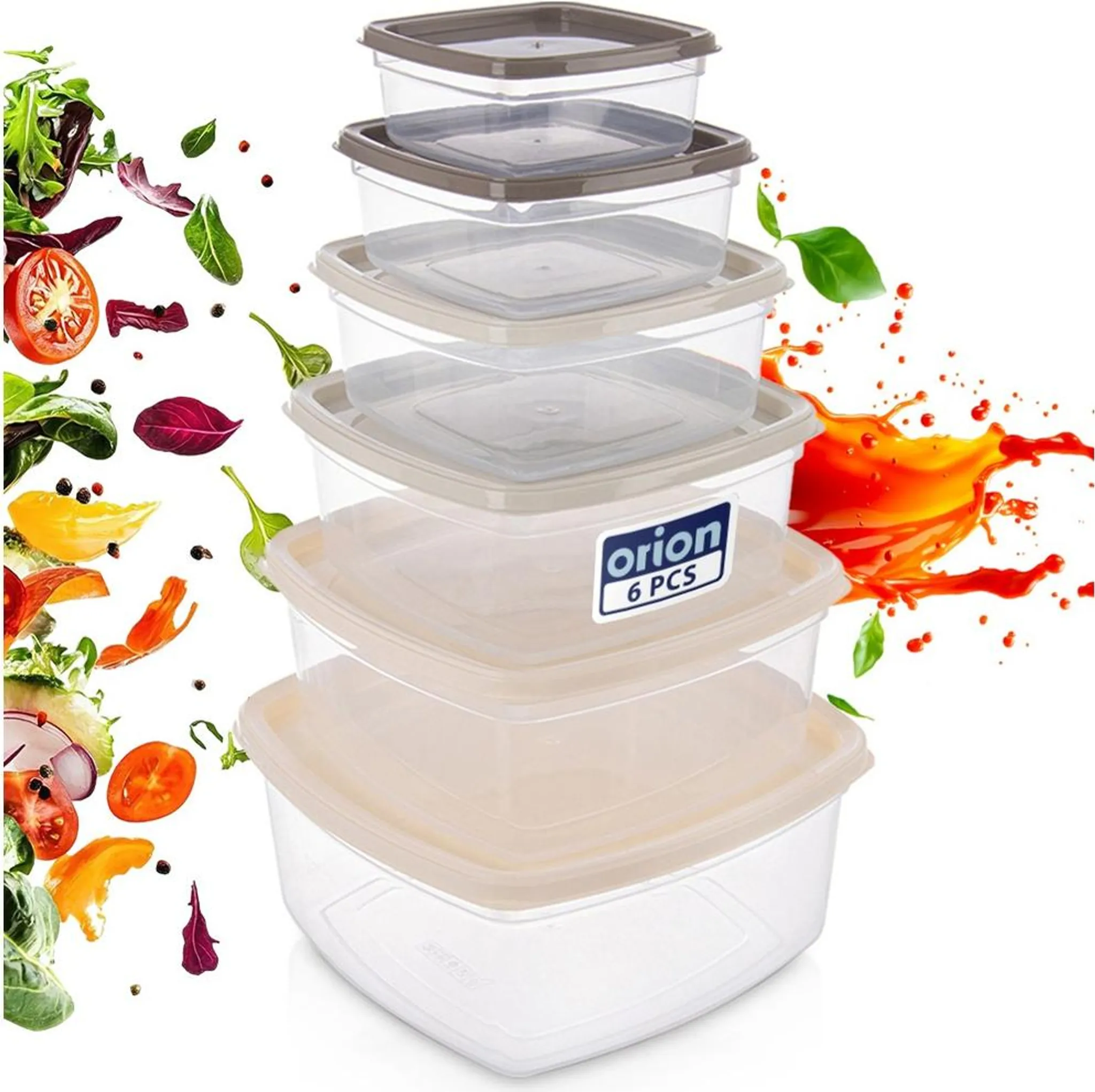 Set 3 Contenitori Ermetici Per Alimenti Secchi - Trasparenti, Impilabili, Senza BPA, Con Coperchio A Tenuta - Per Farina, Zucchero, Pasta, Snack