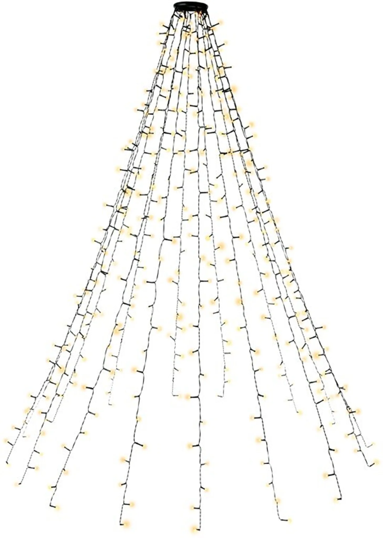 LED Baummantel Lichterkette mit 8 Strängen ‚Crispy Ice White