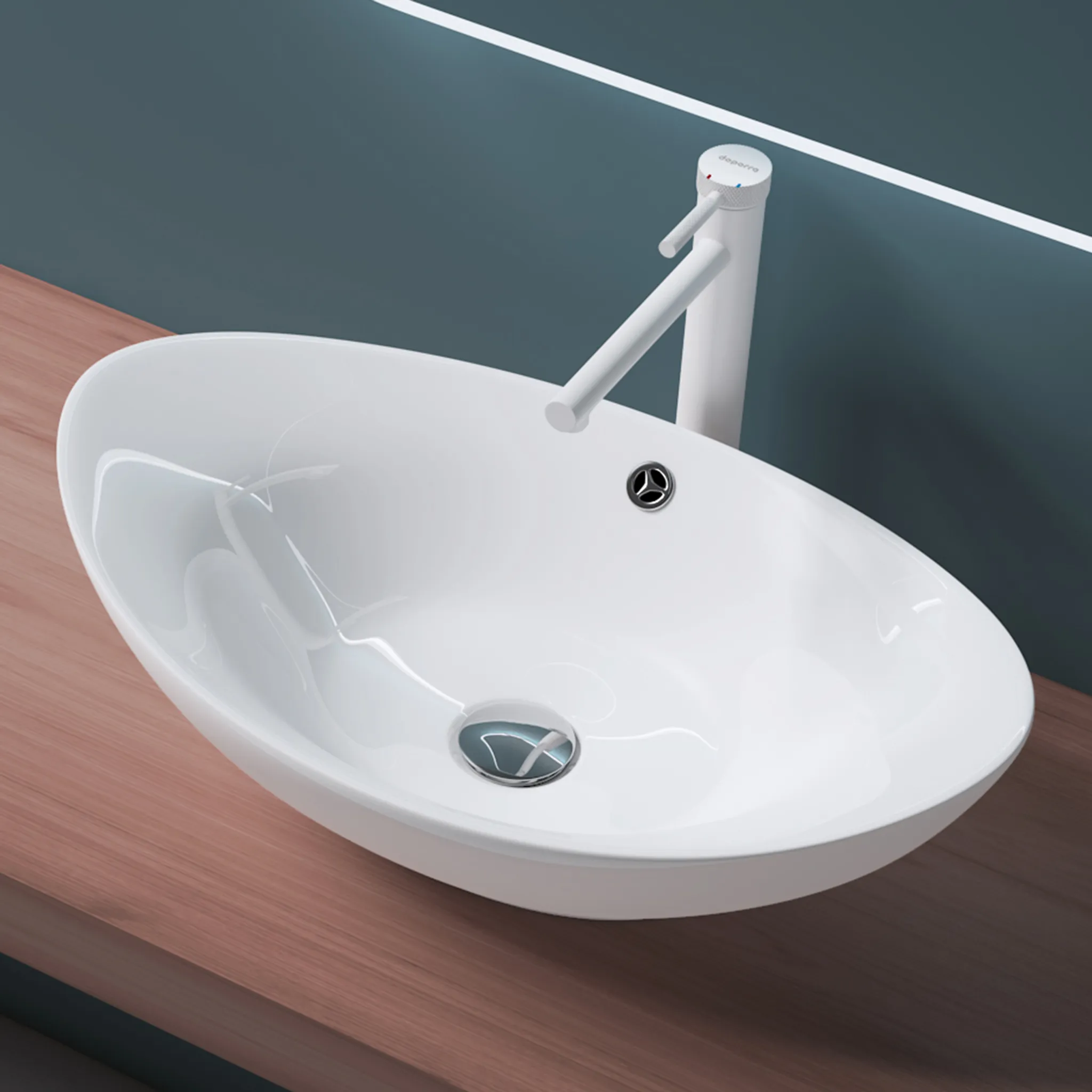 Mai & Mai Aufsatzwaschbecken Oval aus Keramik | Kaufland.de