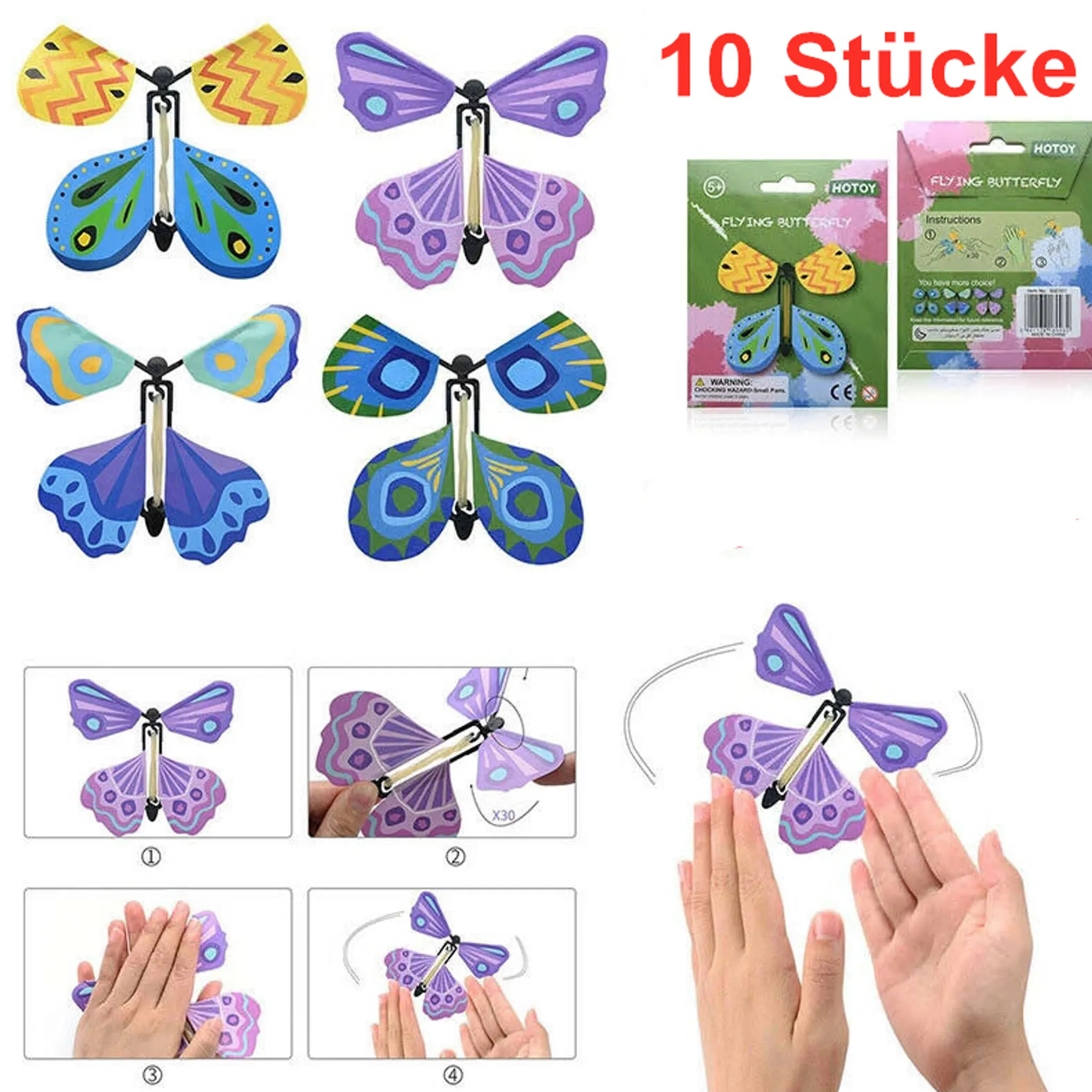 KEWUZY Fliegende Schmetterlinge Magische, 10PCS Flying Butterfly