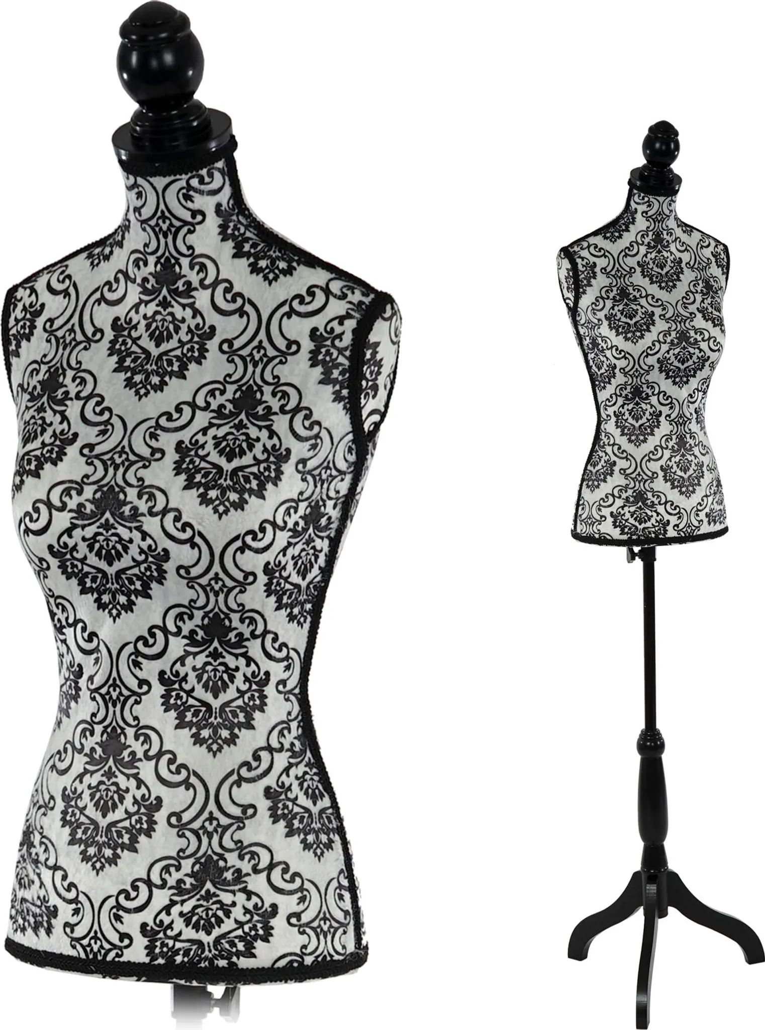 Manichino Sartoriale Busto Donna T220 - Regolabile In Altezza, Treppiede Legno, Per Cucito E Decorazione - Foto 7