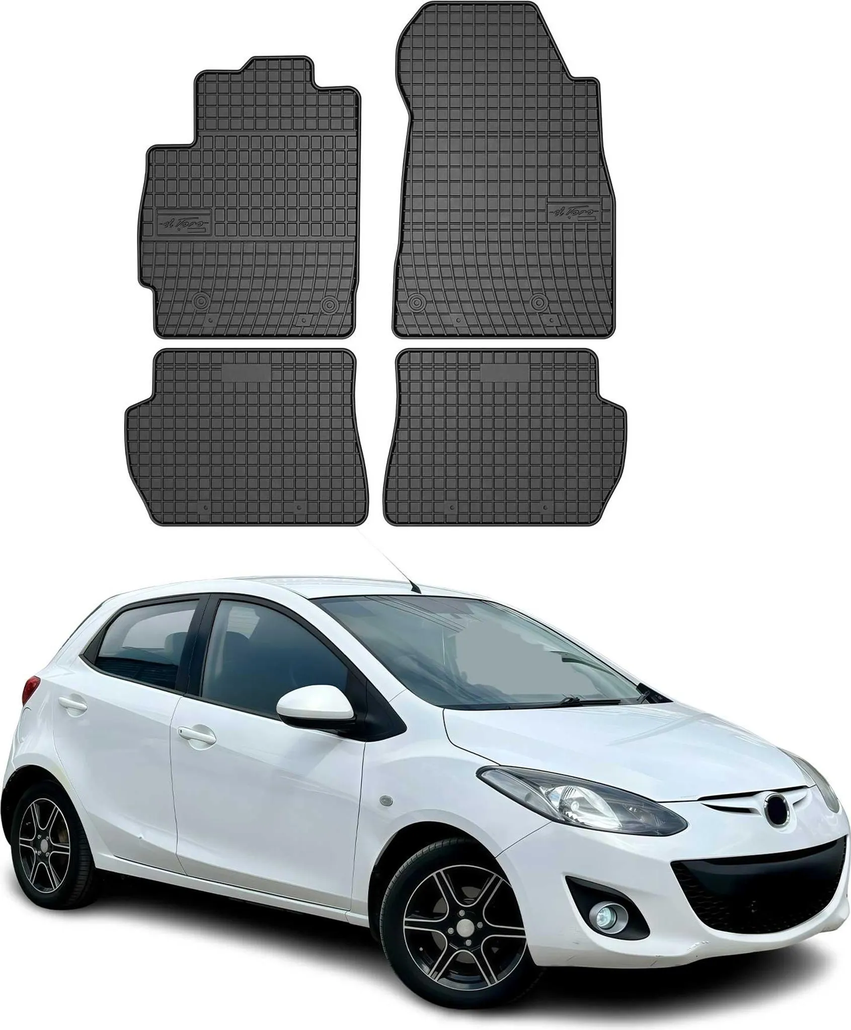 SCOUTT Tappetini Auto 3D In TPE Su Misura Per Prius 2003-2009 – Set 5 Pezzi, Bordo Alto, Inodore, Antiscivolo, Qualità Premium