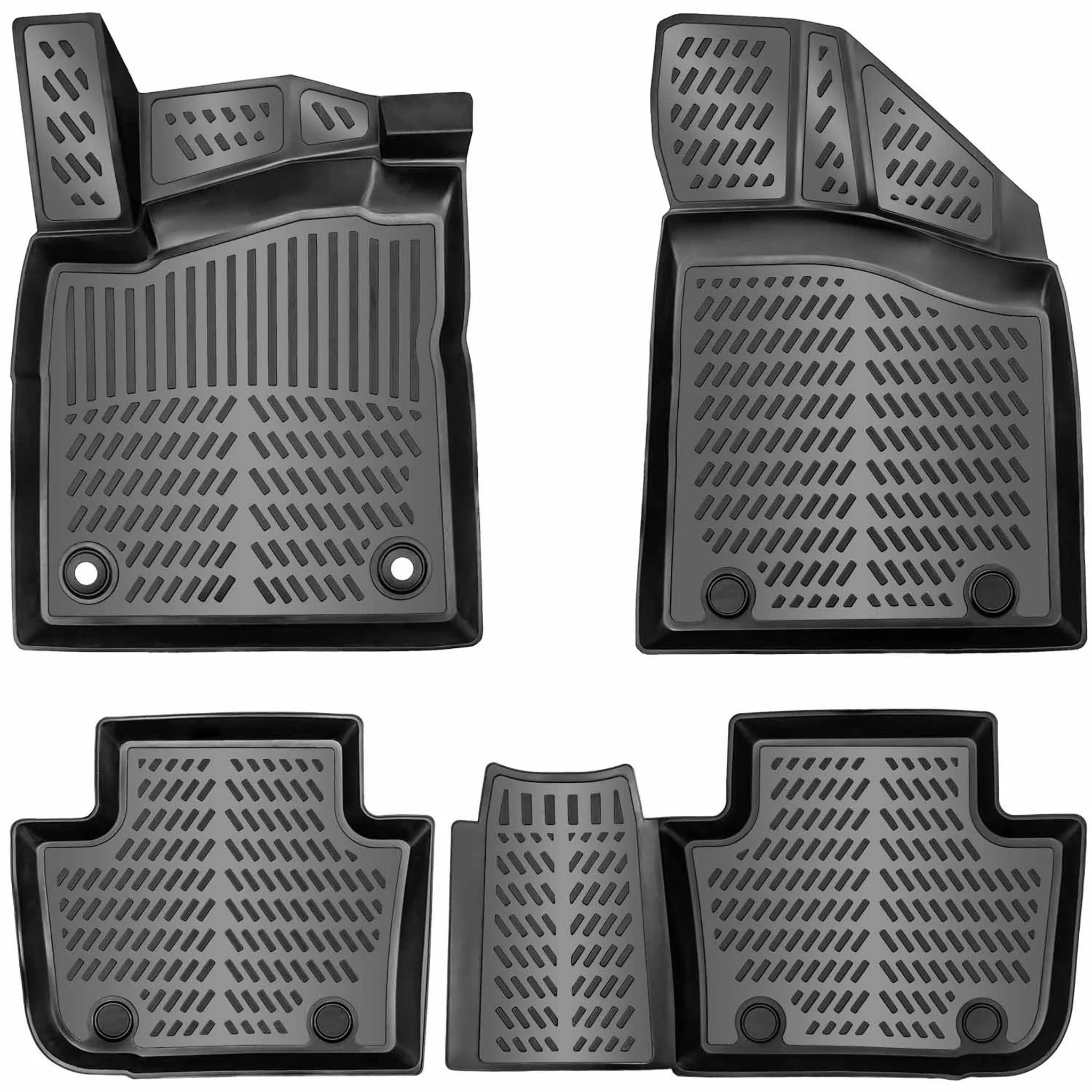 ELMASLINE Auto-Fußmatten Gummi (4 St), für FORD B-MAX (2012-2017