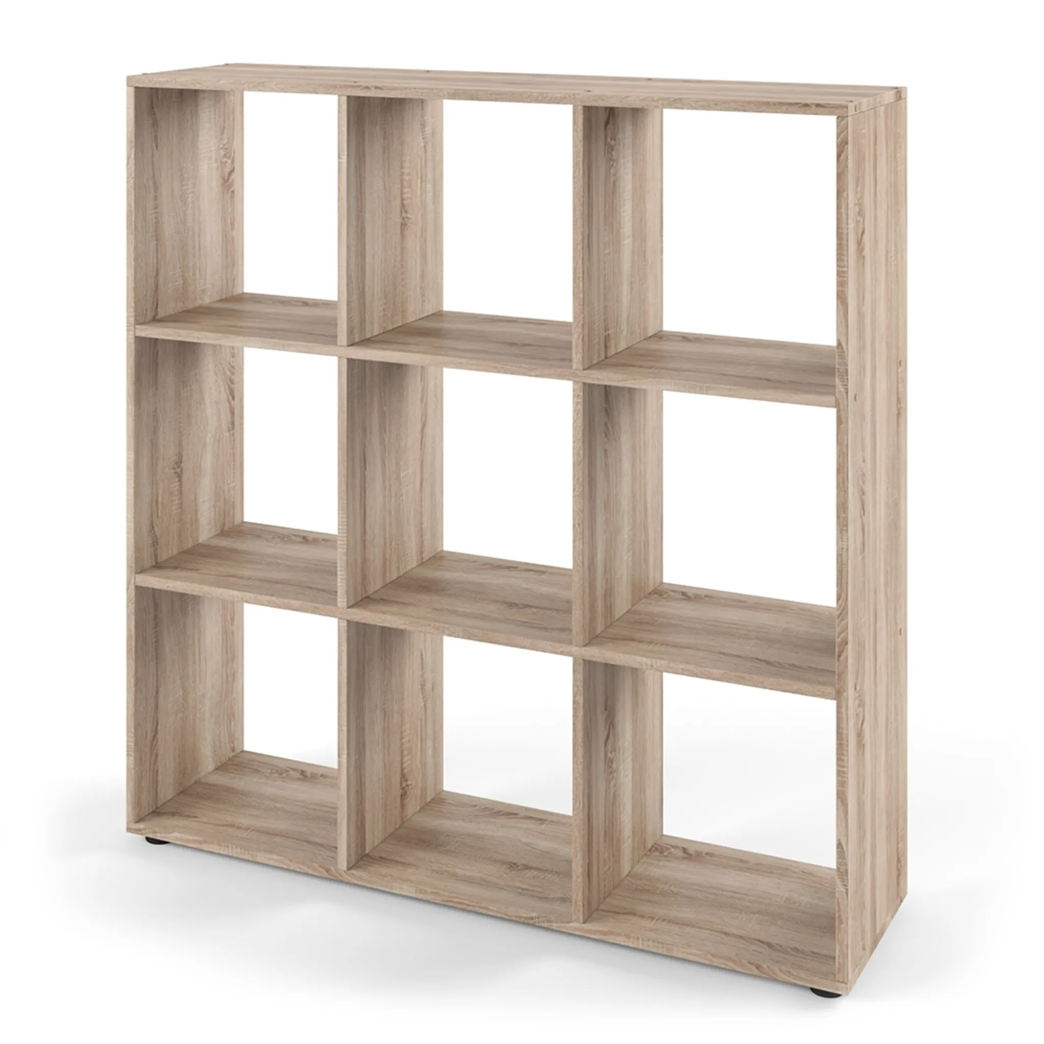 9-Fächer Stauraum Organizer Regal mit Türen freistehendes Holz