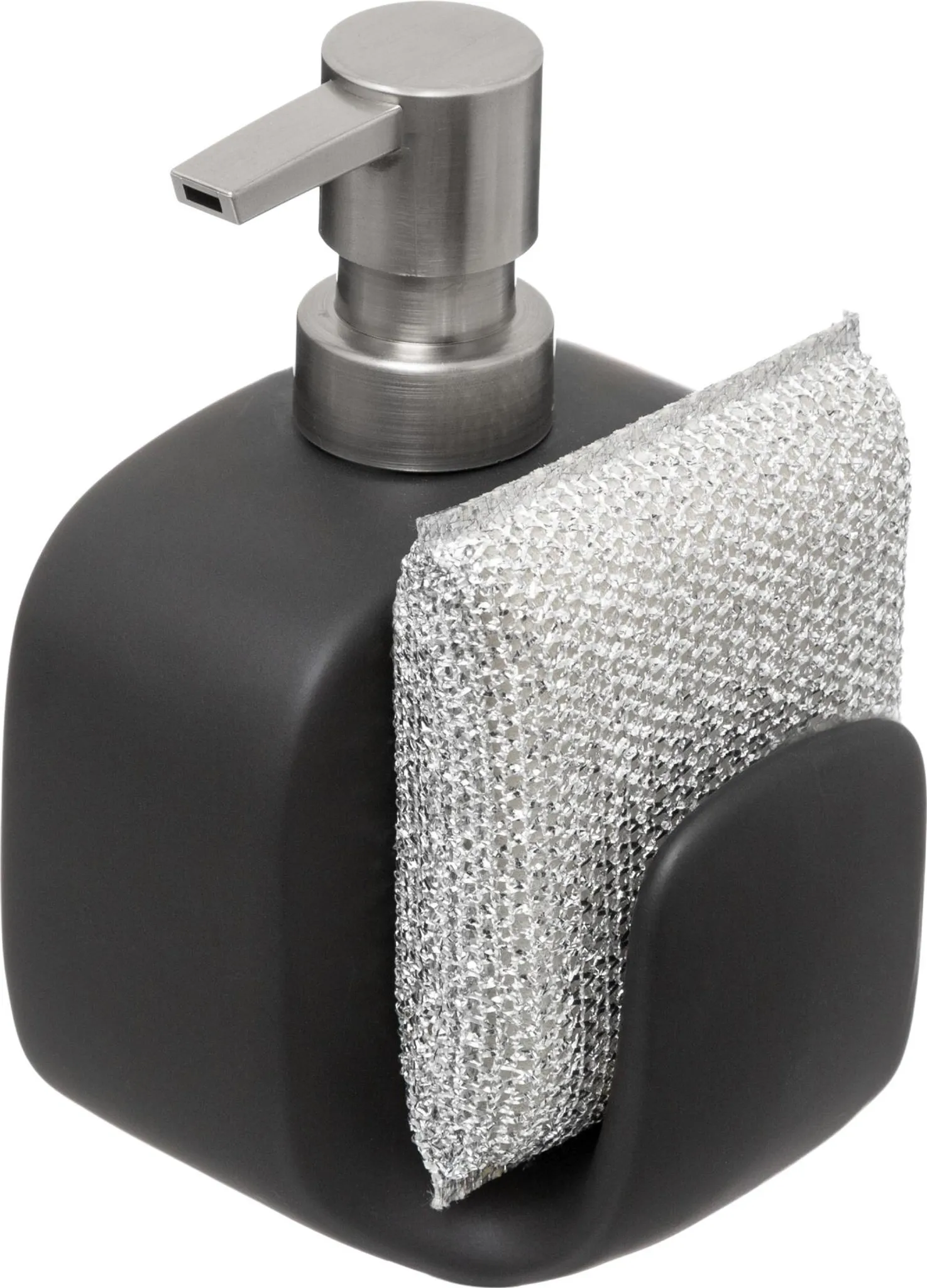Spirella Seifenspender & Schwammhalter In Schwarz – Praktische 380ml Spender Für Küche Und Bad