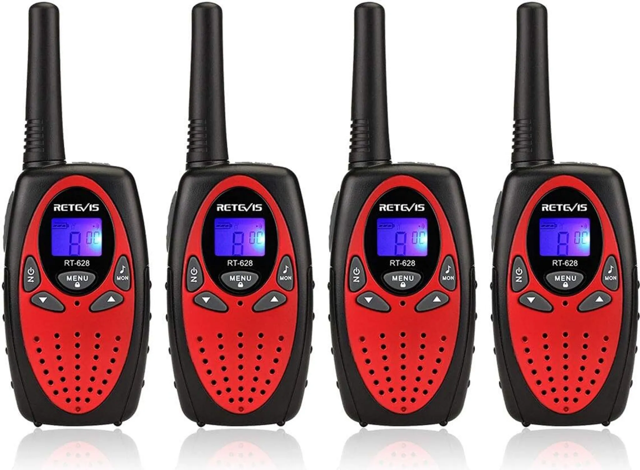 Retevis RT86 Talkie-Walkie Professionnel Lot De 4 – Robuste 2600mAh, VOX Mains-Libres, Lampe Torche, Écran Caché – Idéal Chantier, Usine, École