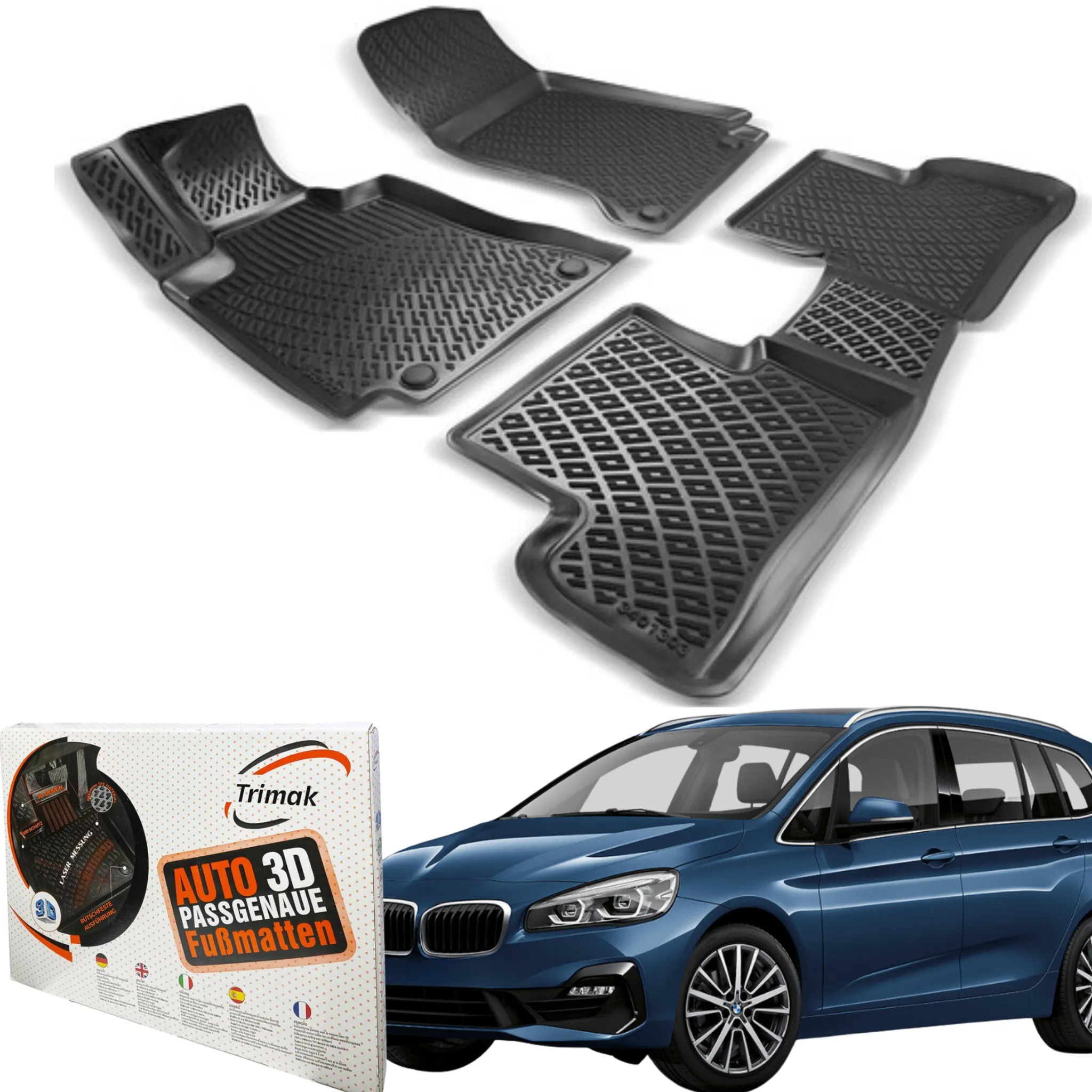 Trimak Autofußmatten kompatibel mit BMW 2er