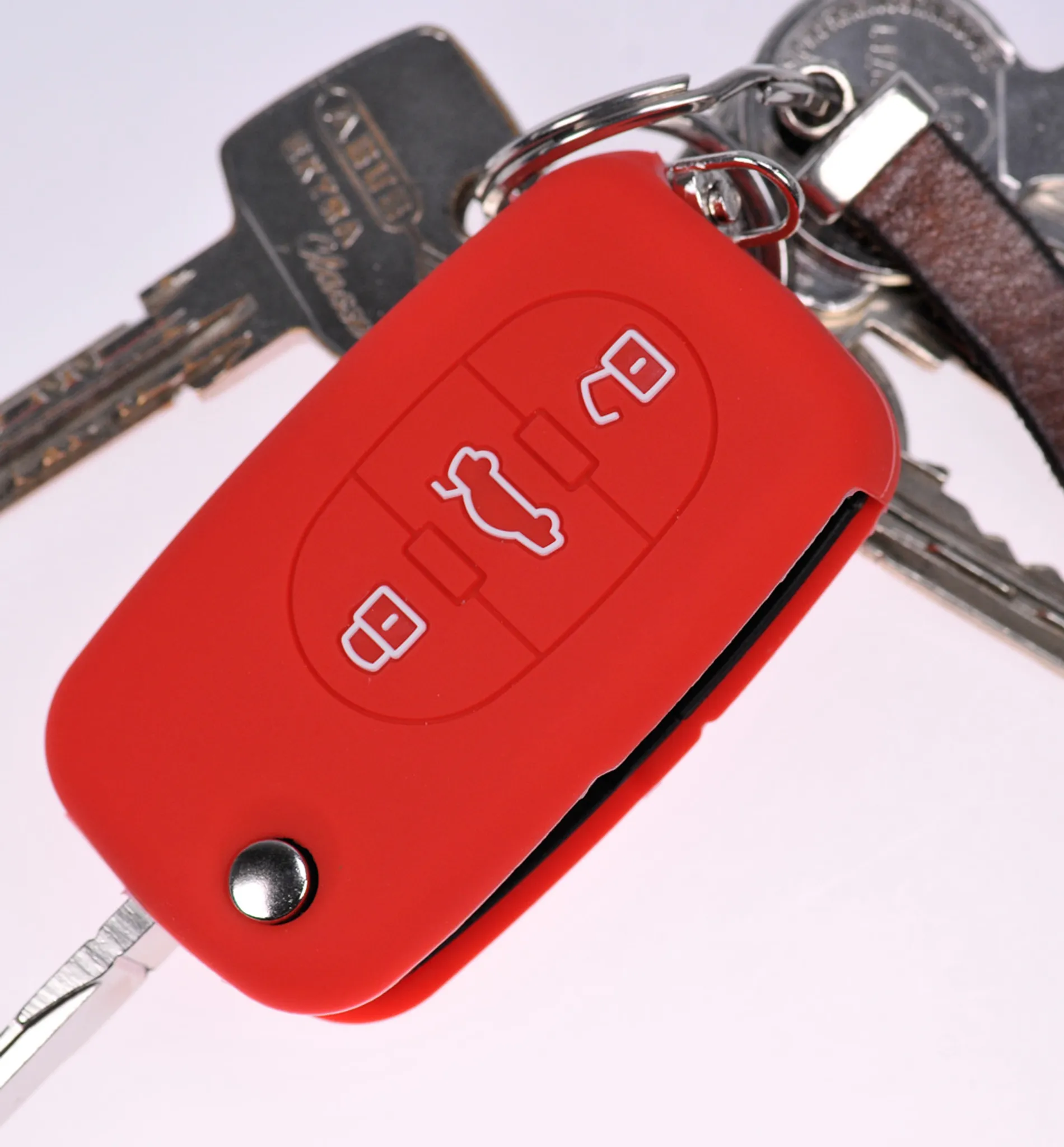 Auto Schlüssel Silikon Schutz Hülle Rot