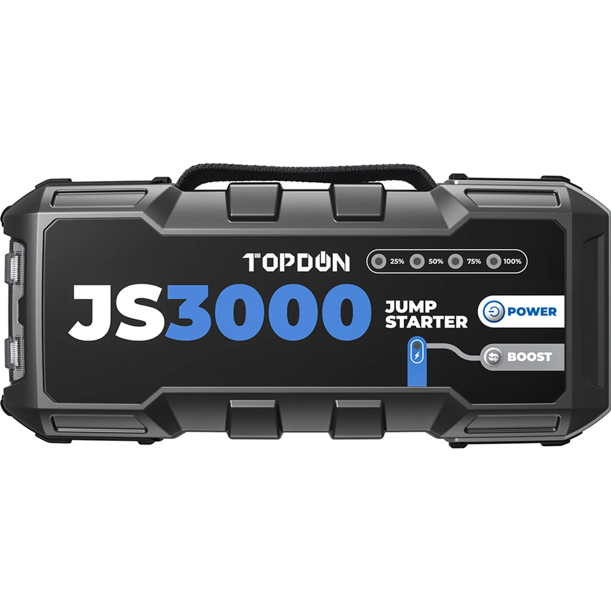 TOPDON Starthilfe Powerbank, JS3000 Starterbatterie 2000A Auto Booster  Power Pack für bis zu 9L Benzin&7L Dieselmotoren, Kfz Jump Starter mit